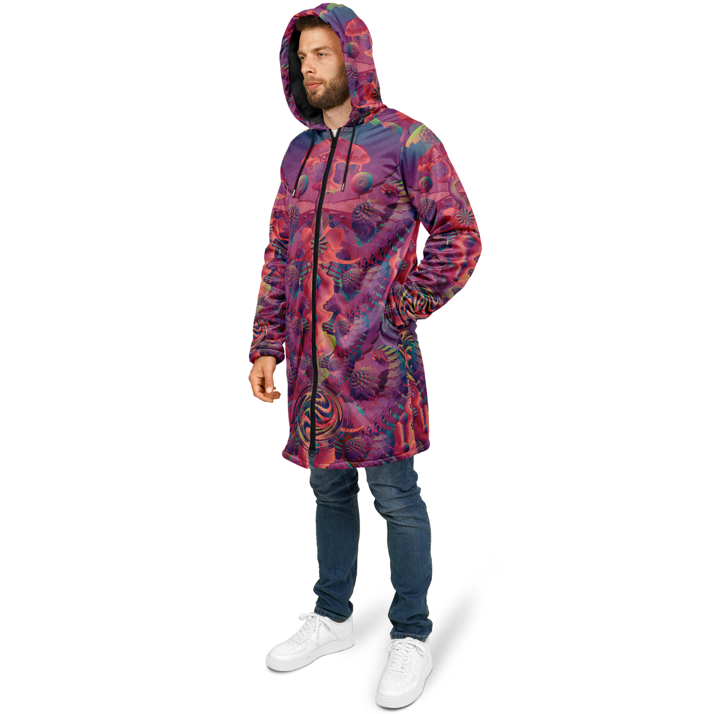 Shroom Flower of Life Fuchsia Cloak