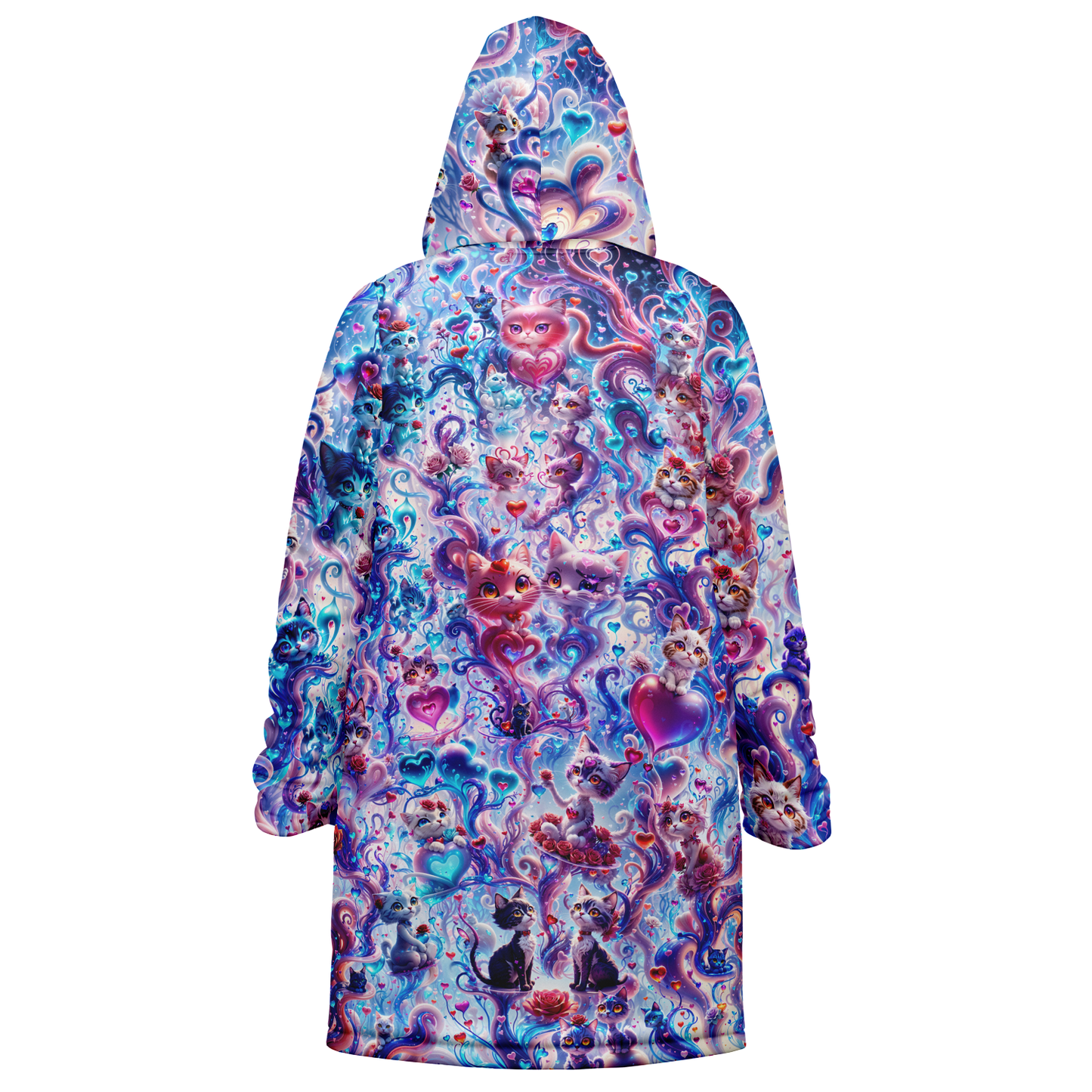 Valentine Day Cats Cloak