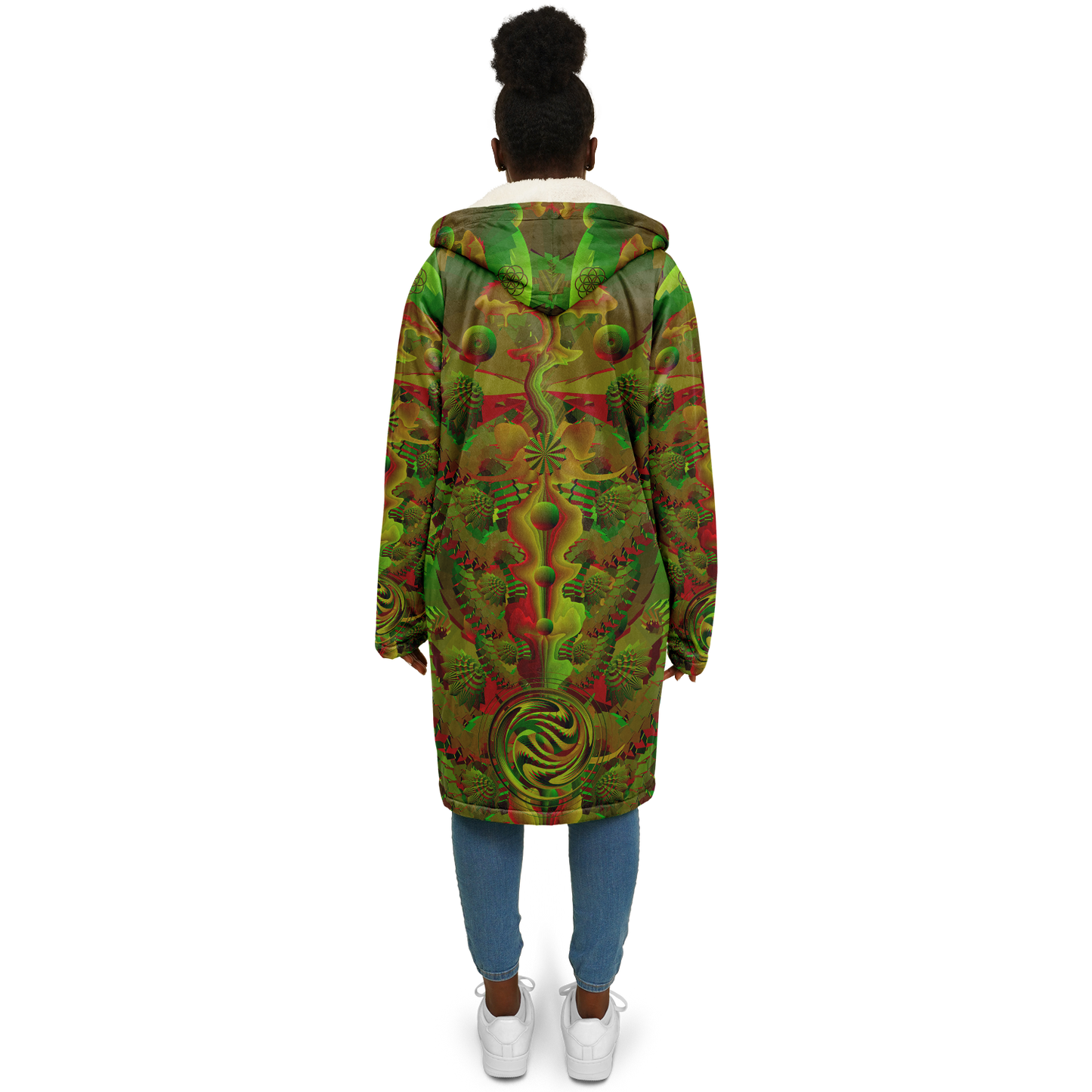 Shroom Flower of Life Green Cloak
