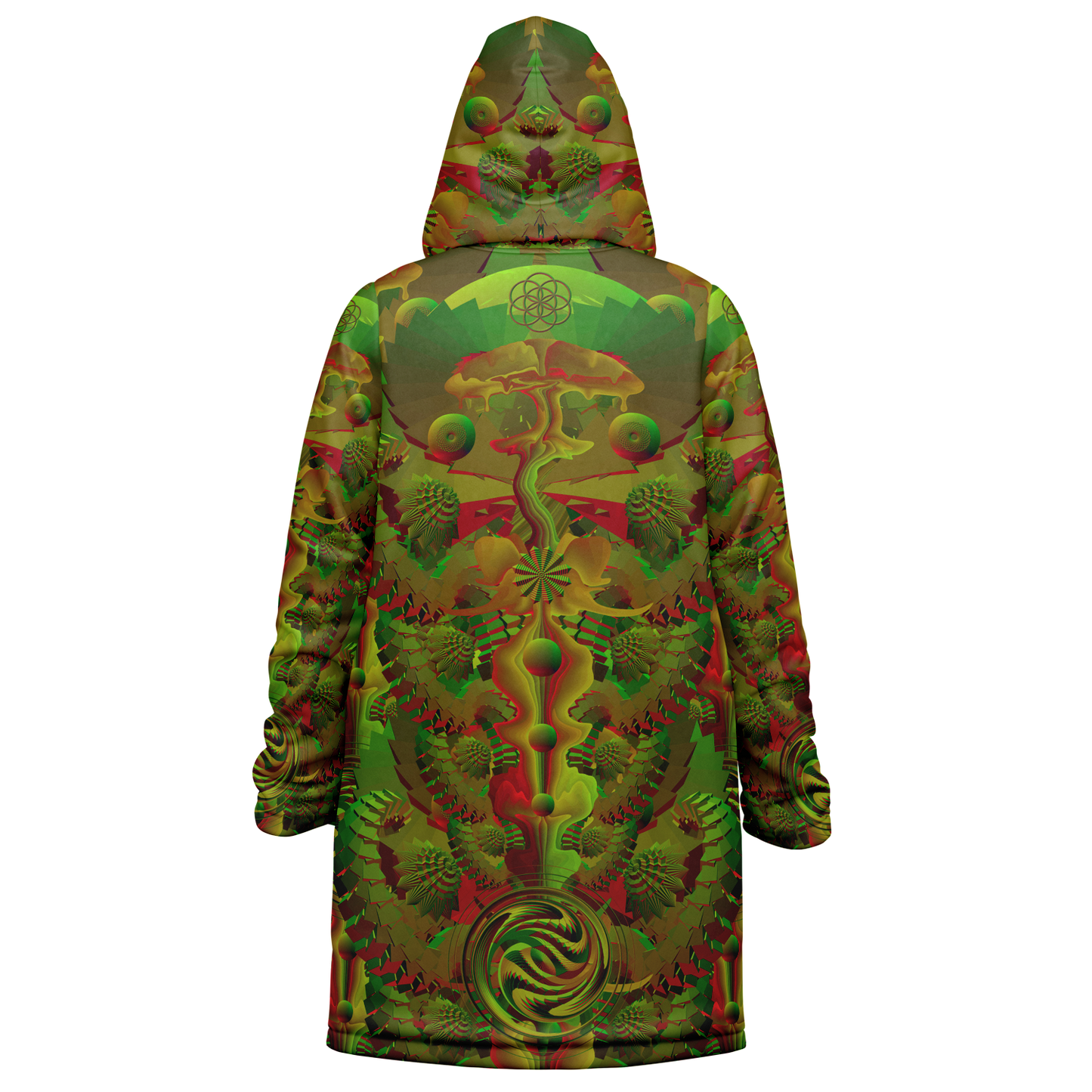 Shroom Flower of Life Green Cloak