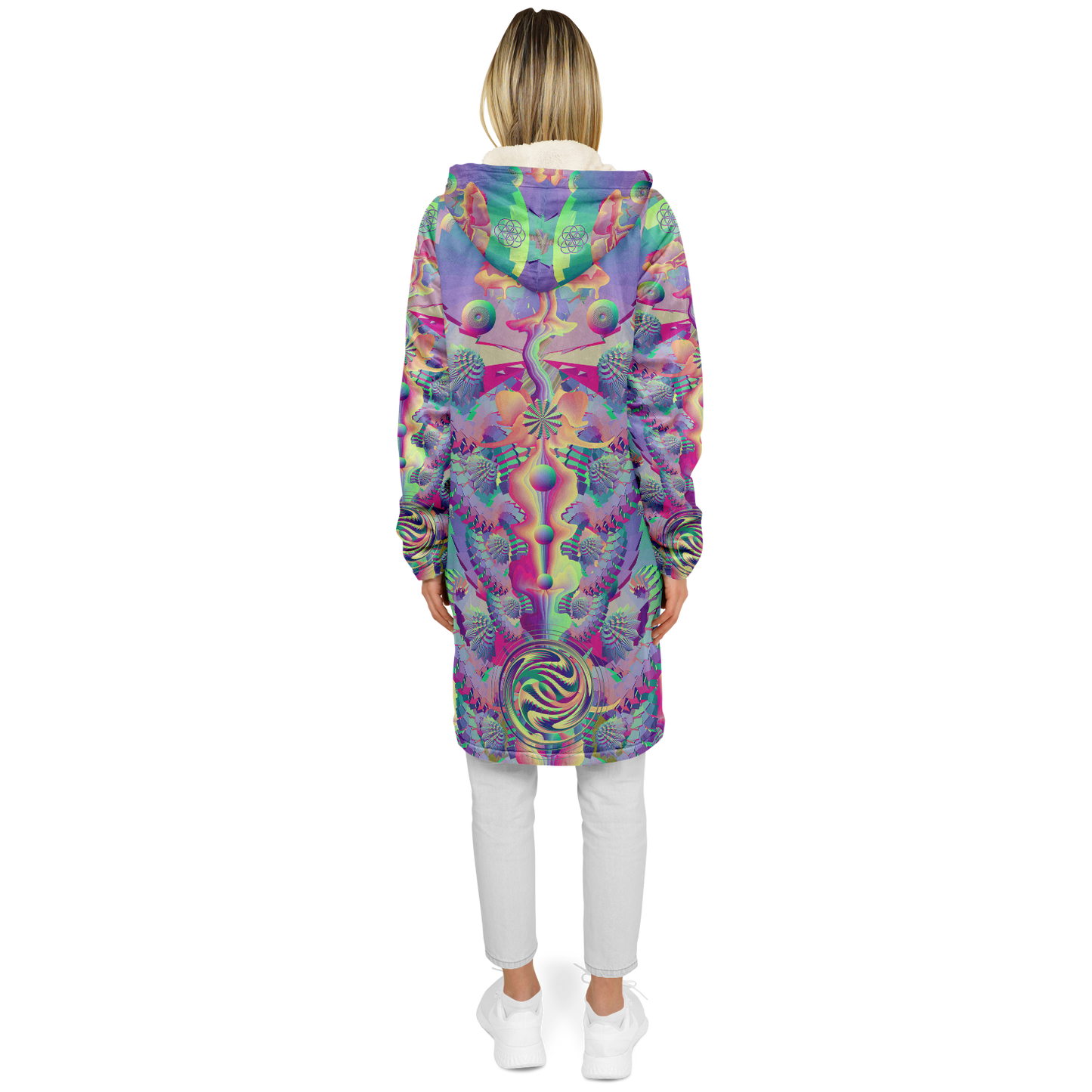 Shroom Flower of Life Pastel Rainbow Cloak