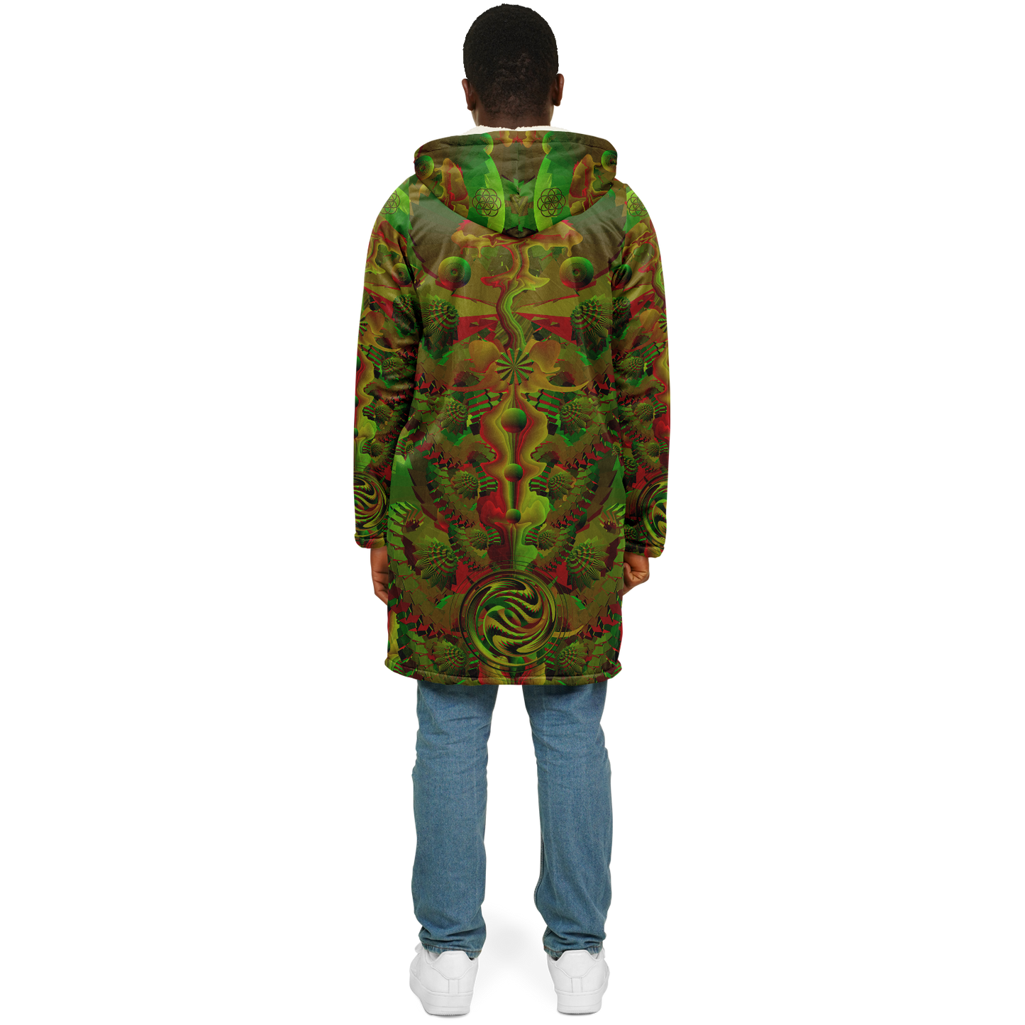 Shroom Flower of Life Green Cloak