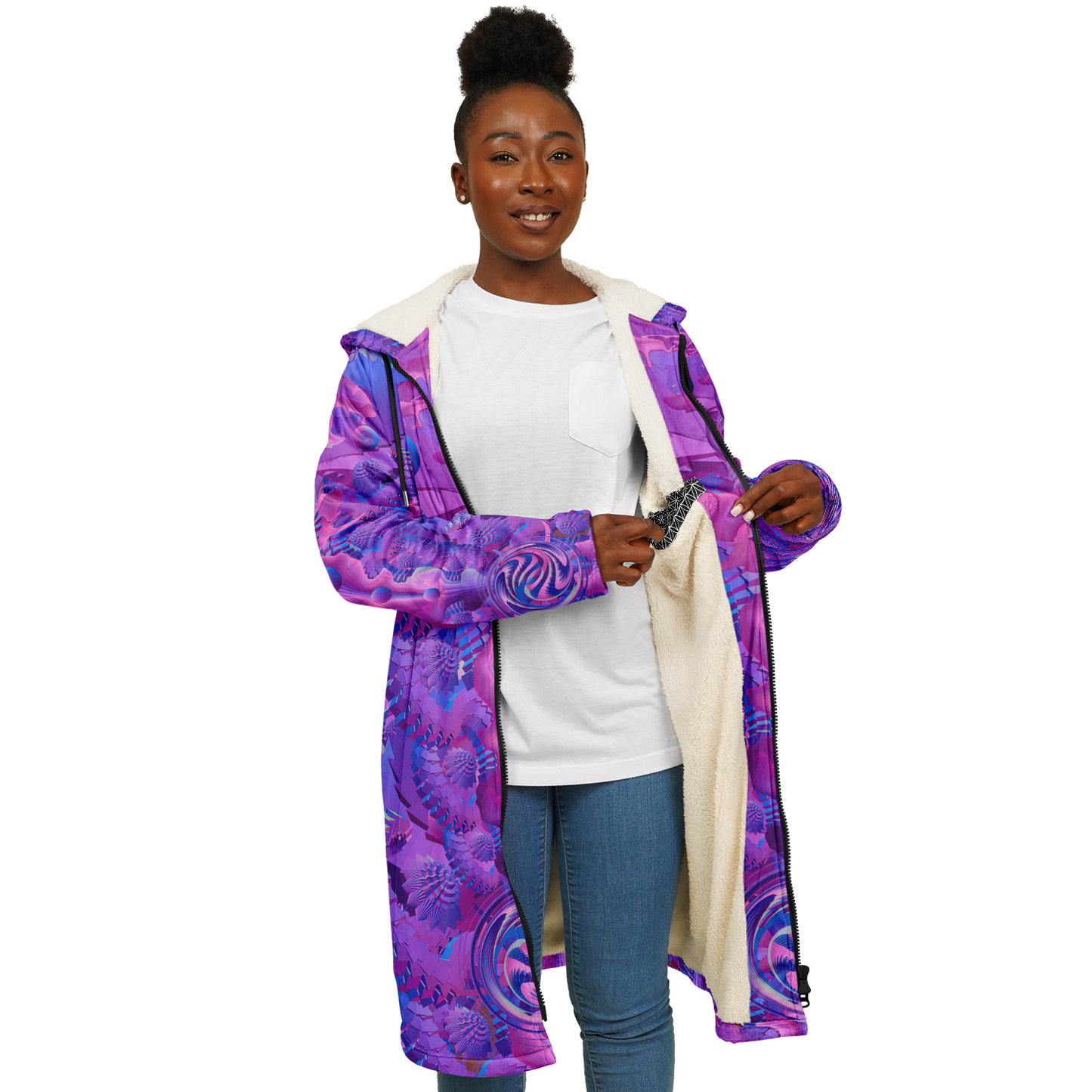 Shroom Flower of Life Purple Cloak