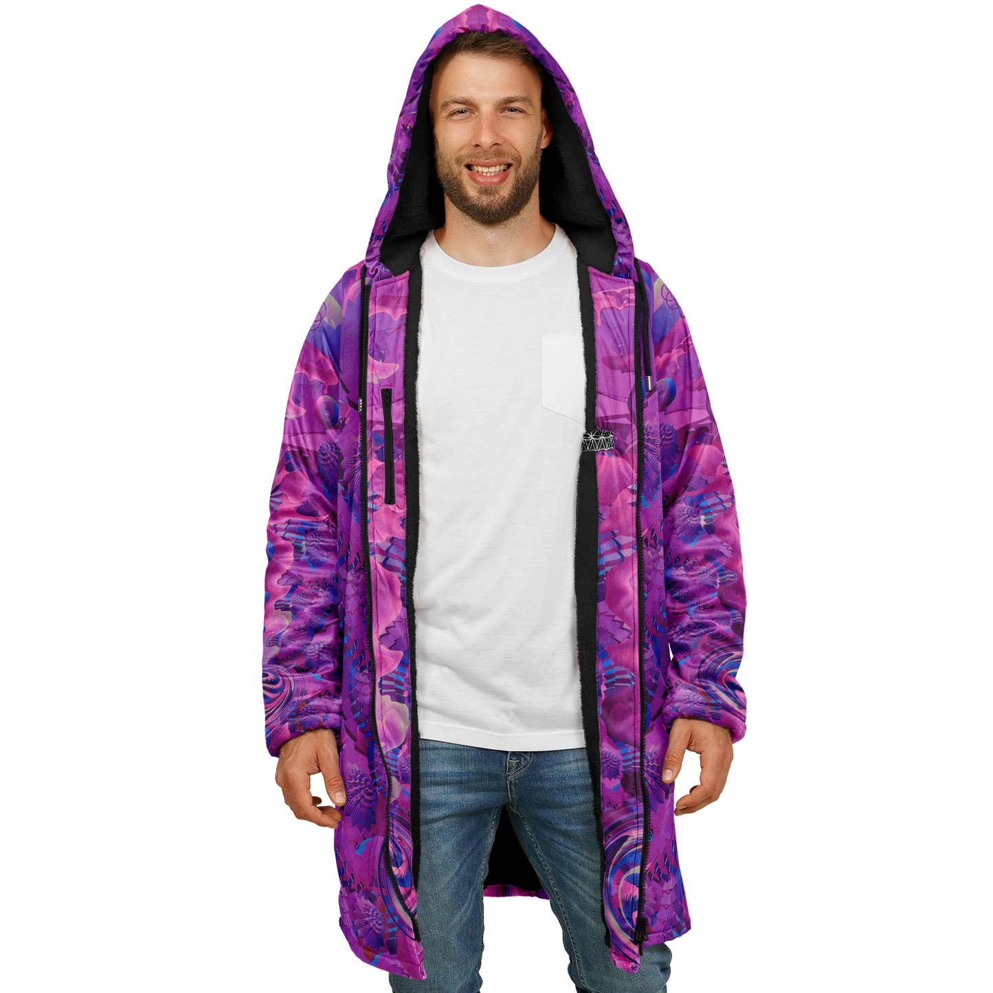 Shroom Flower of Life Pink Cloak