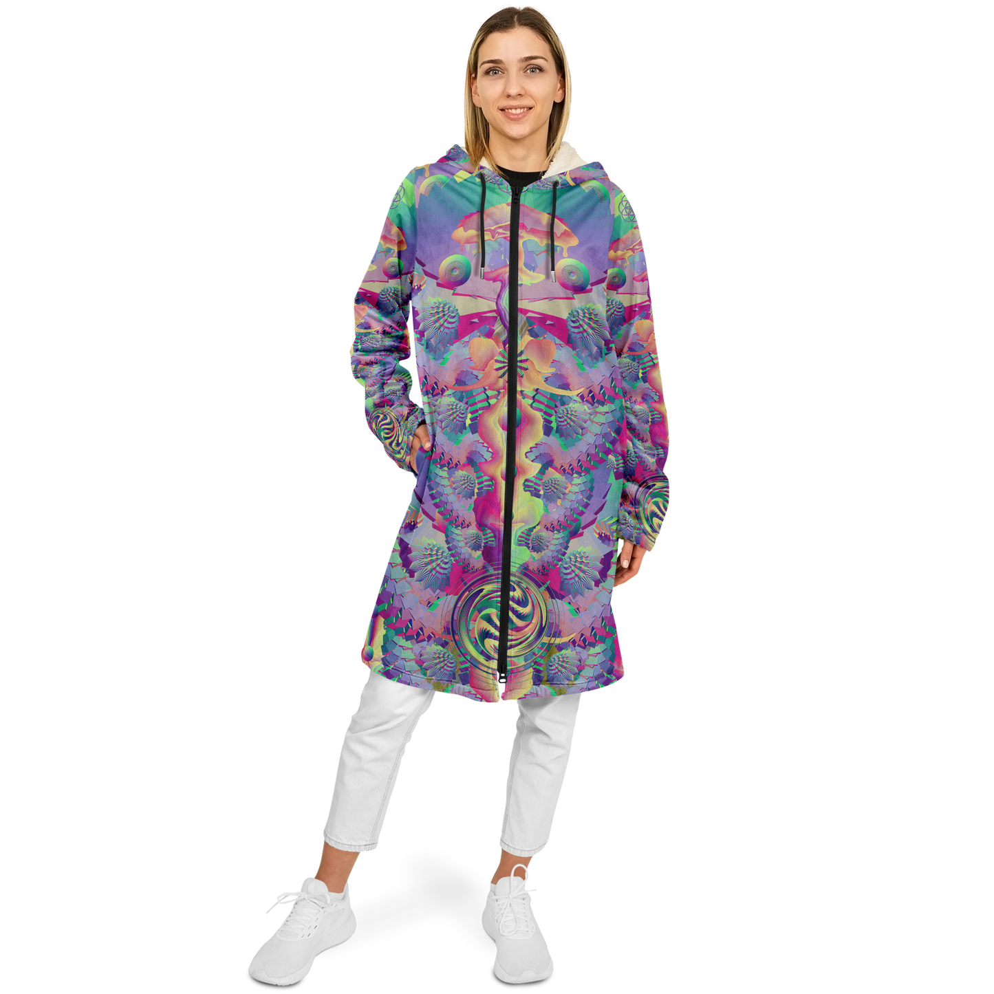 Shroom Flower of Life Pastel Rainbow Cloak