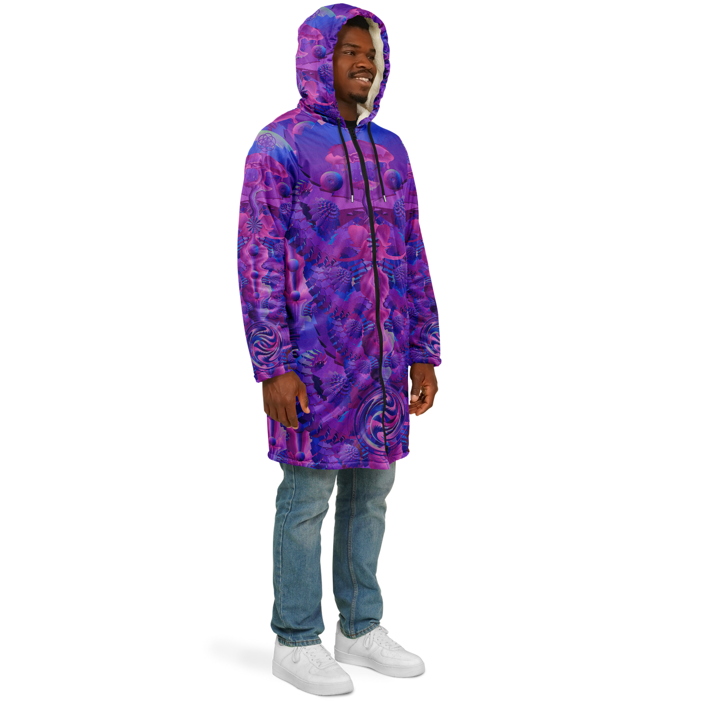 Shroom Flower of Life Purple Cloak