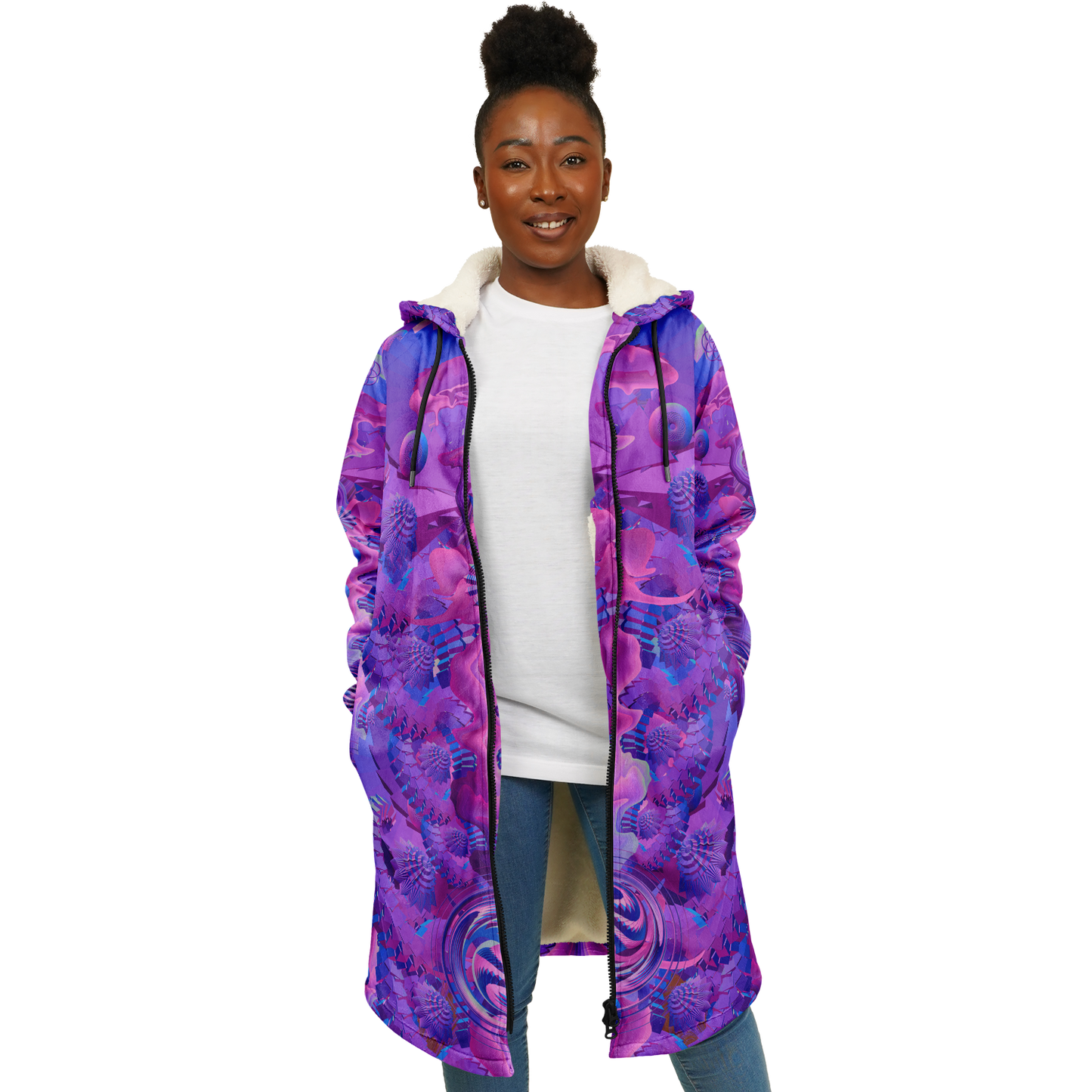 Shroom Flower of Life Purple Cloak