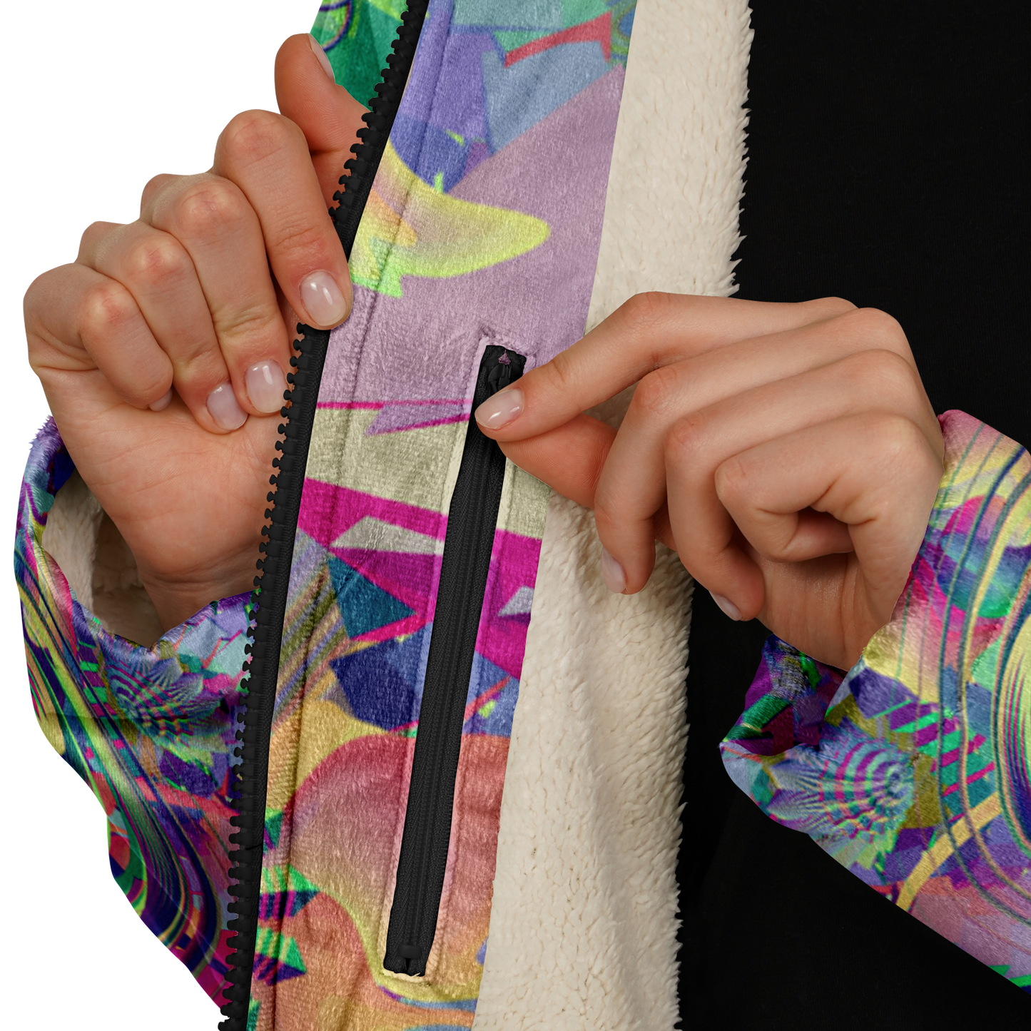 Shroom Flower of Life Pastel Rainbow Cloak