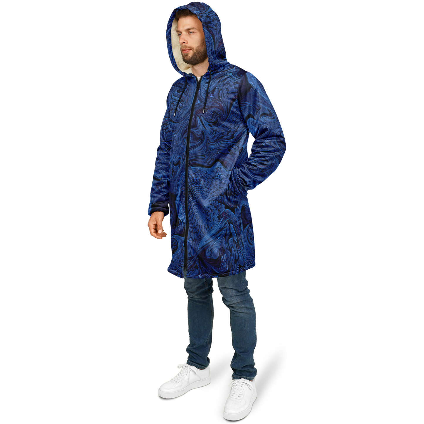 Metallic Blue Fractal Cloak
