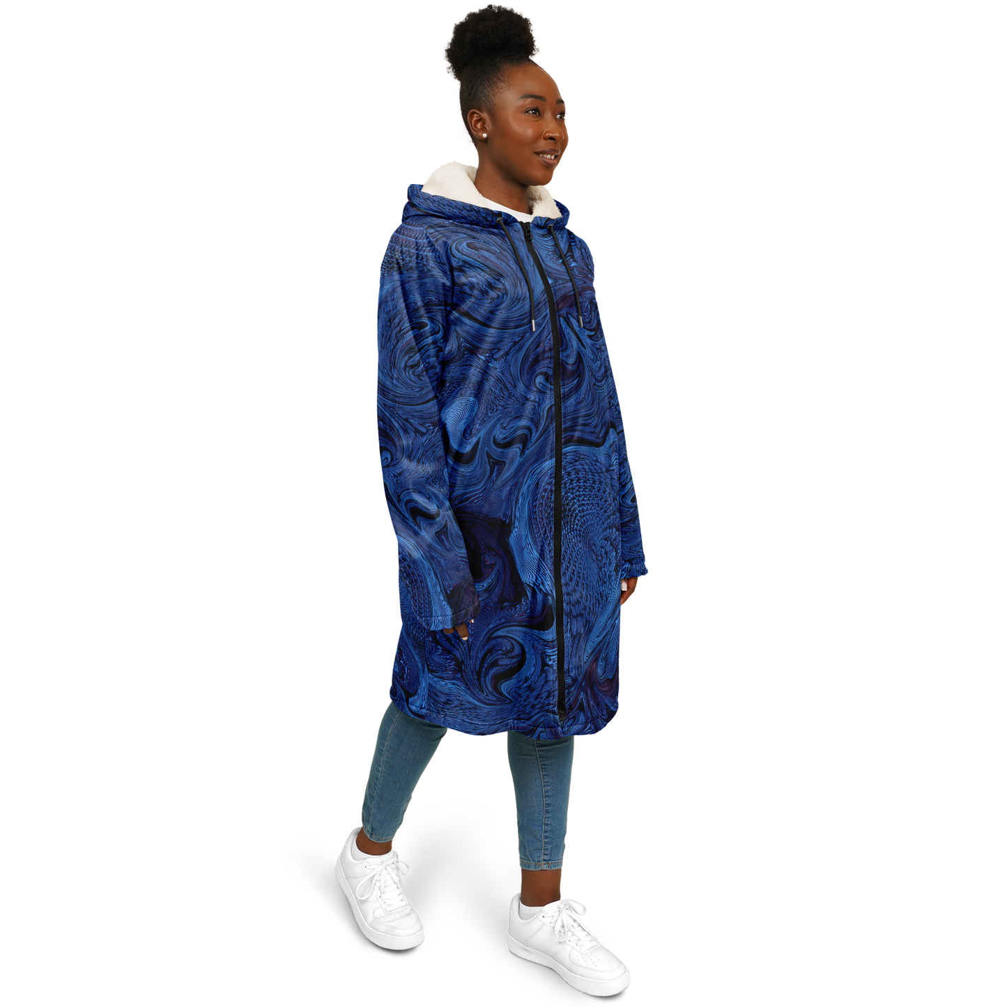 Metallic Blue Fractal Cloak
