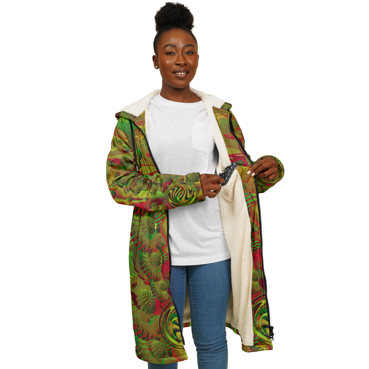 Shroom Flower of Life Green Cloak