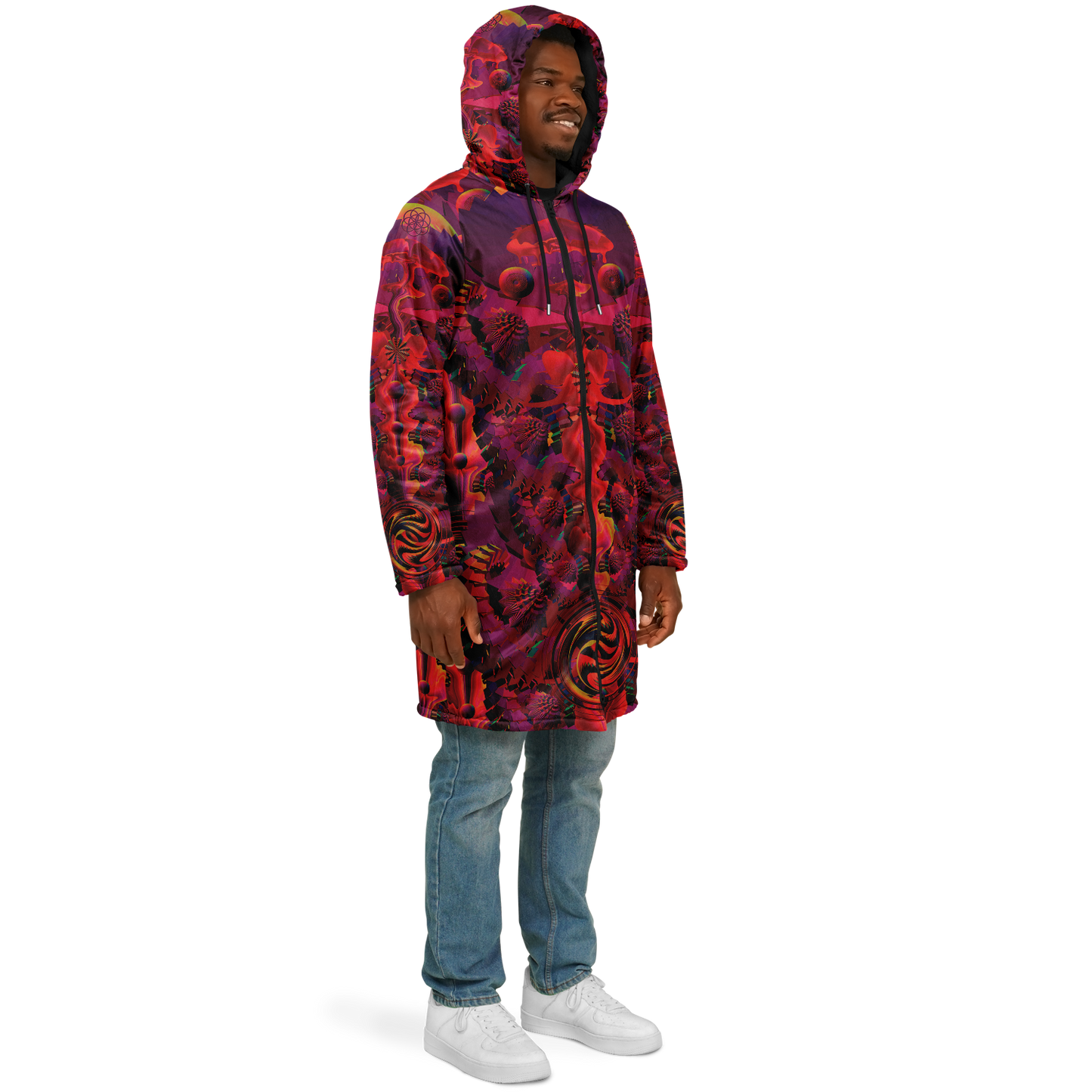 Shroom Flower of Life Red Cloak