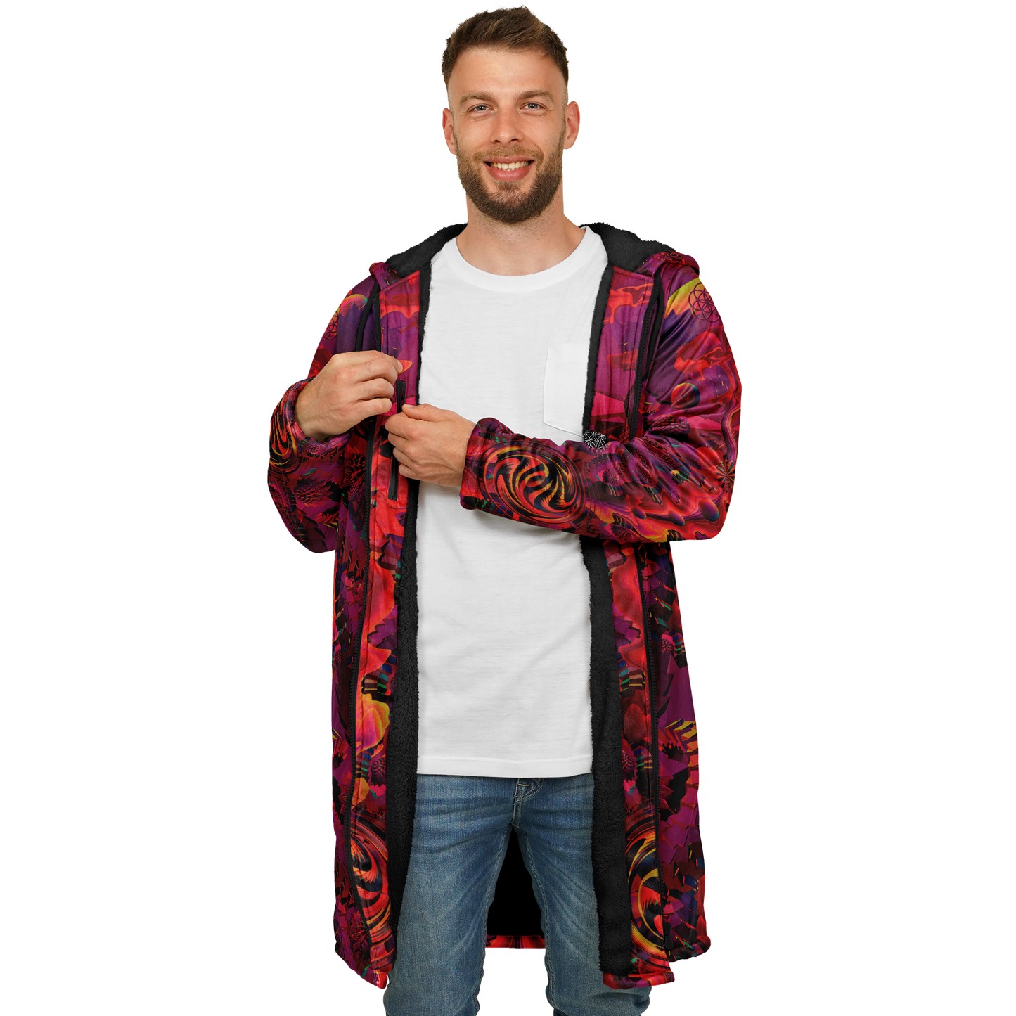 Shroom Flower of Life Red Cloak