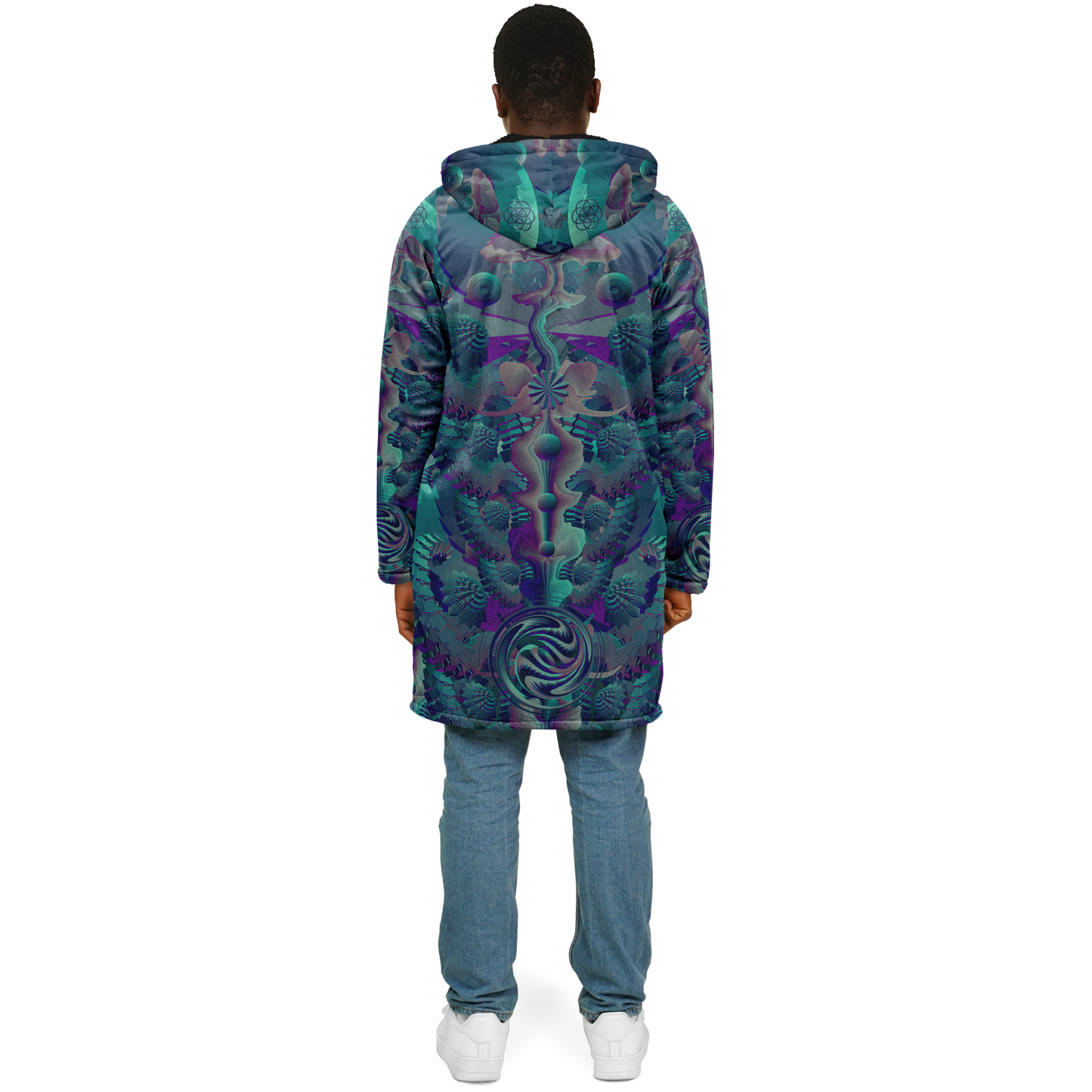 Shroom Flower of Life Teal Cloak