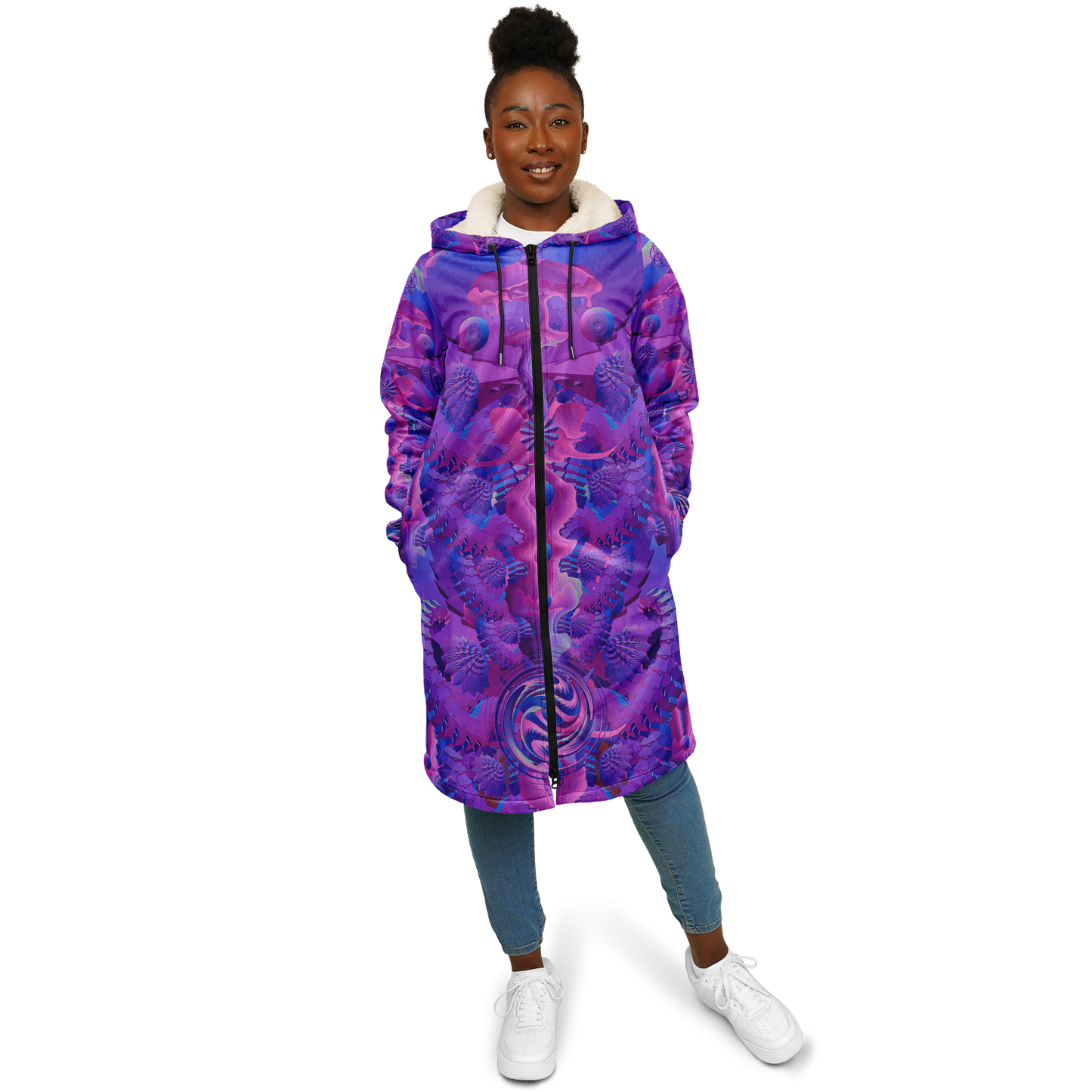 Shroom Flower of Life Purple Cloak