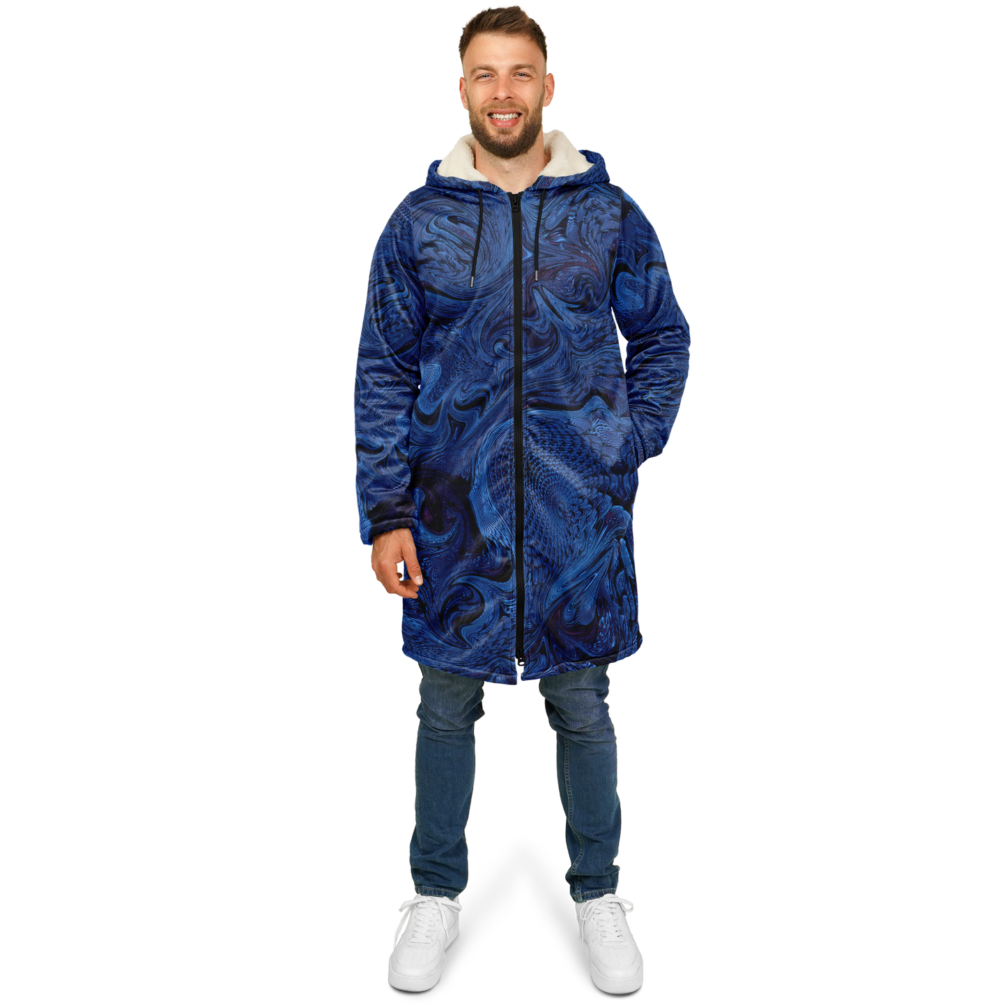 Metallic Blue Fractal Cloak