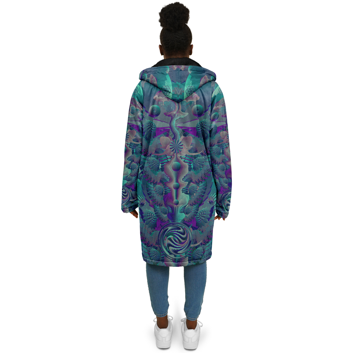 Shroom Flower of Life Teal Cloak