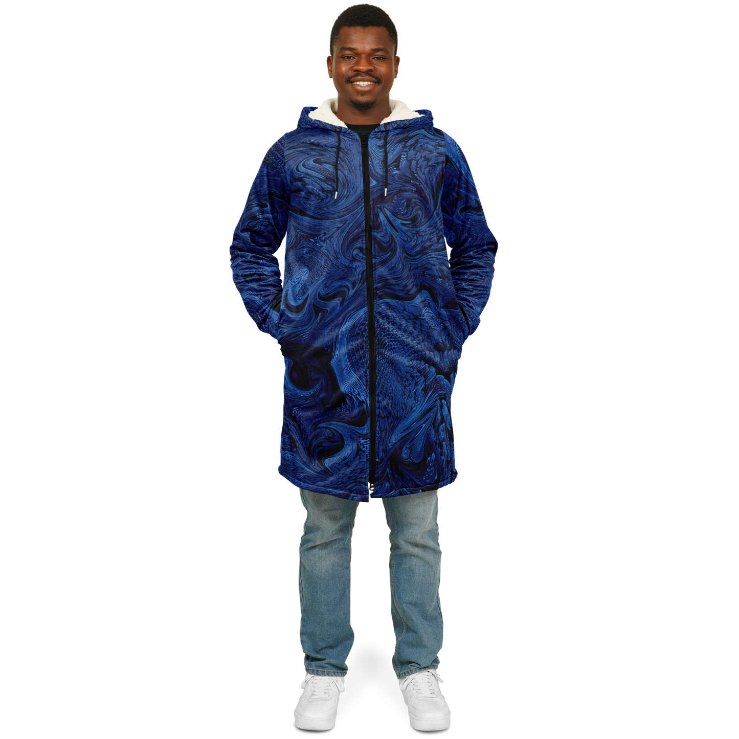 Metallic Blue Fractal Cloak