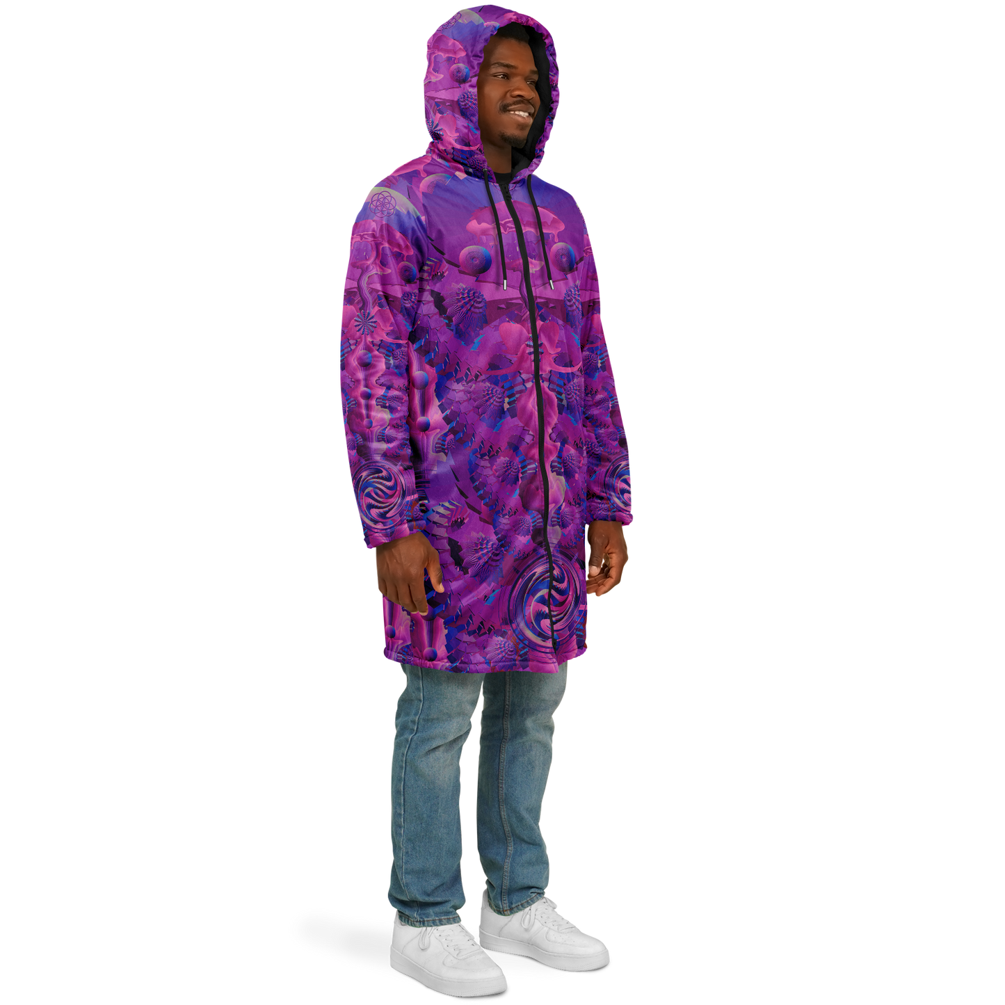Shroom Flower of Life Pink Cloak