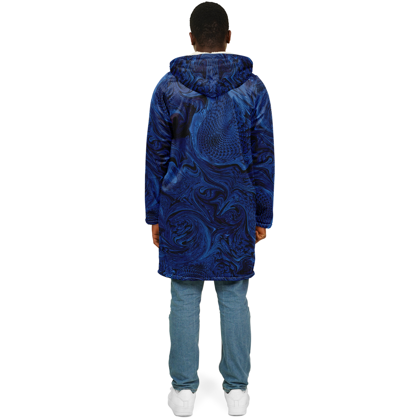 Metallic Blue Fractal Cloak