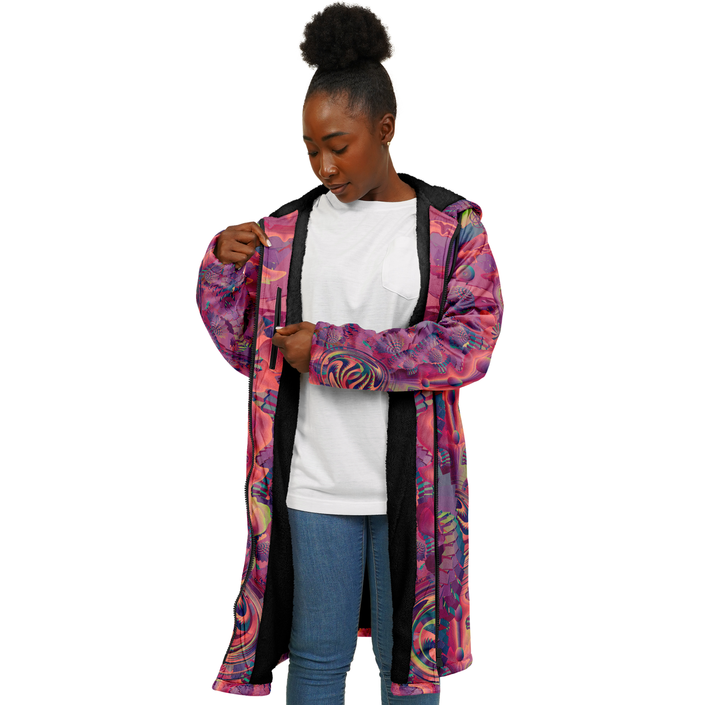 Shroom Flower of Life Fuchsia Cloak