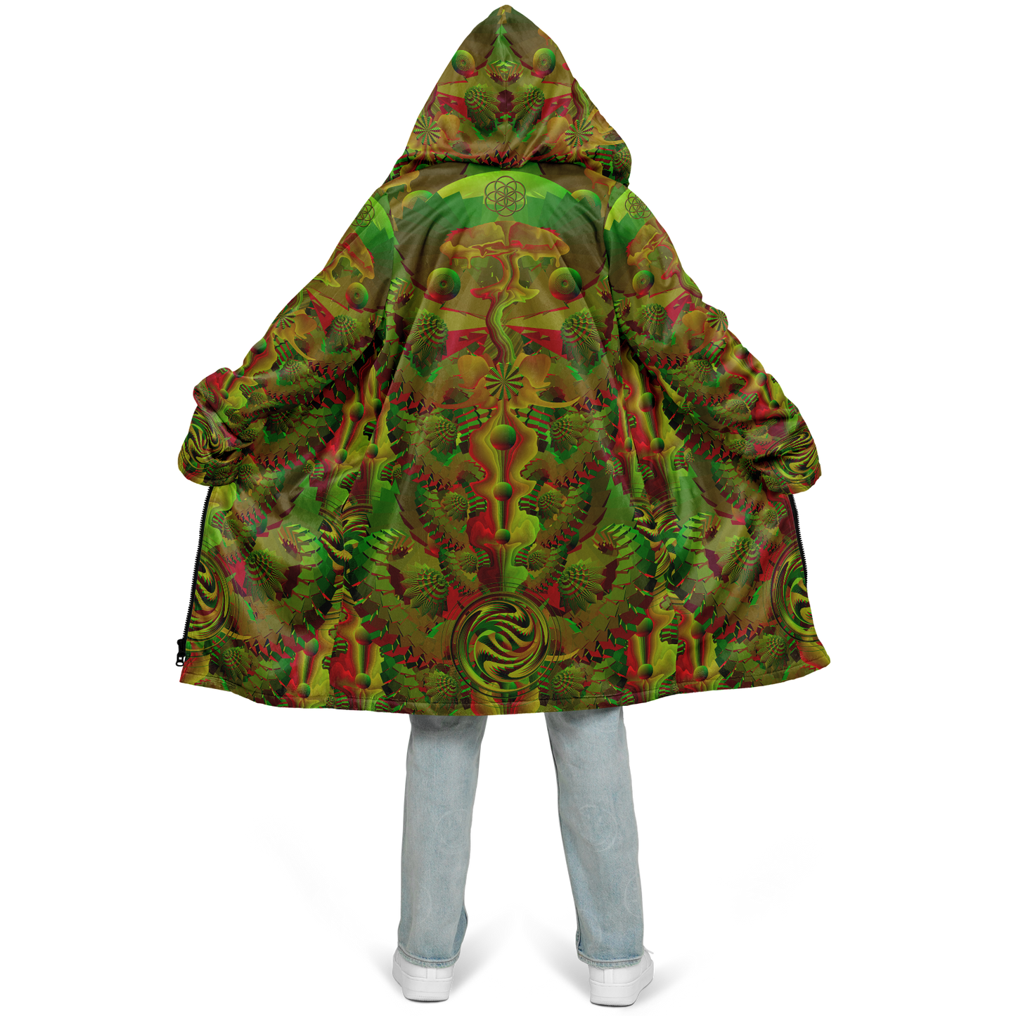 Shroom Flower of Life Green Cloak