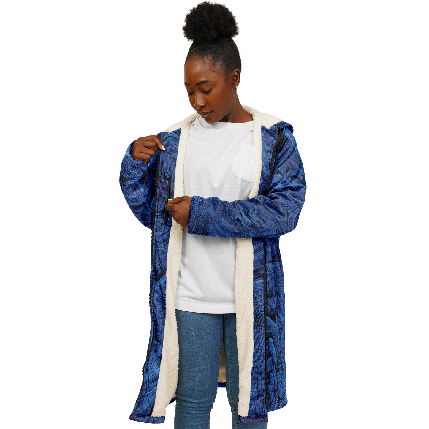 Metallic Blue Fractal Cloak
