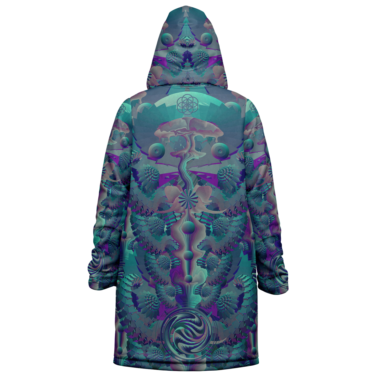 Shroom Flower of Life Teal Cloak