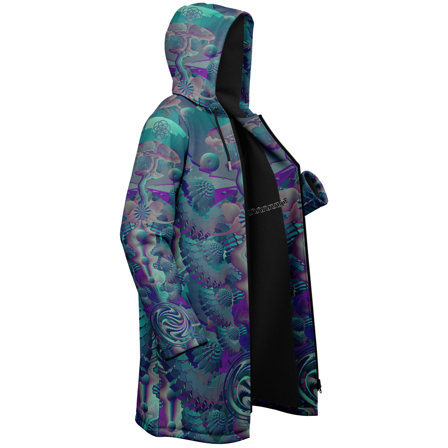 Shroom Flower of Life Teal Cloak