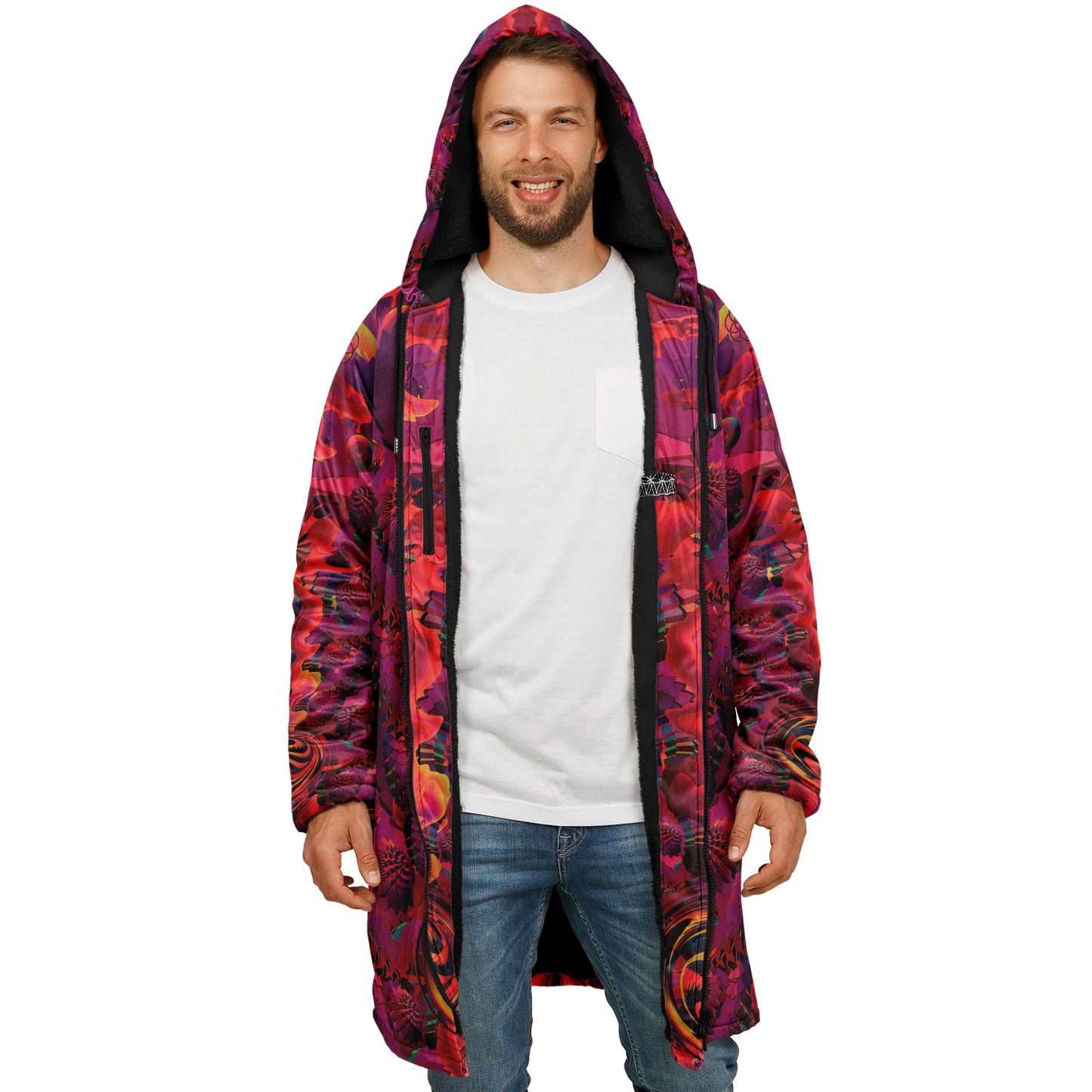 Shroom Flower of Life Red Cloak