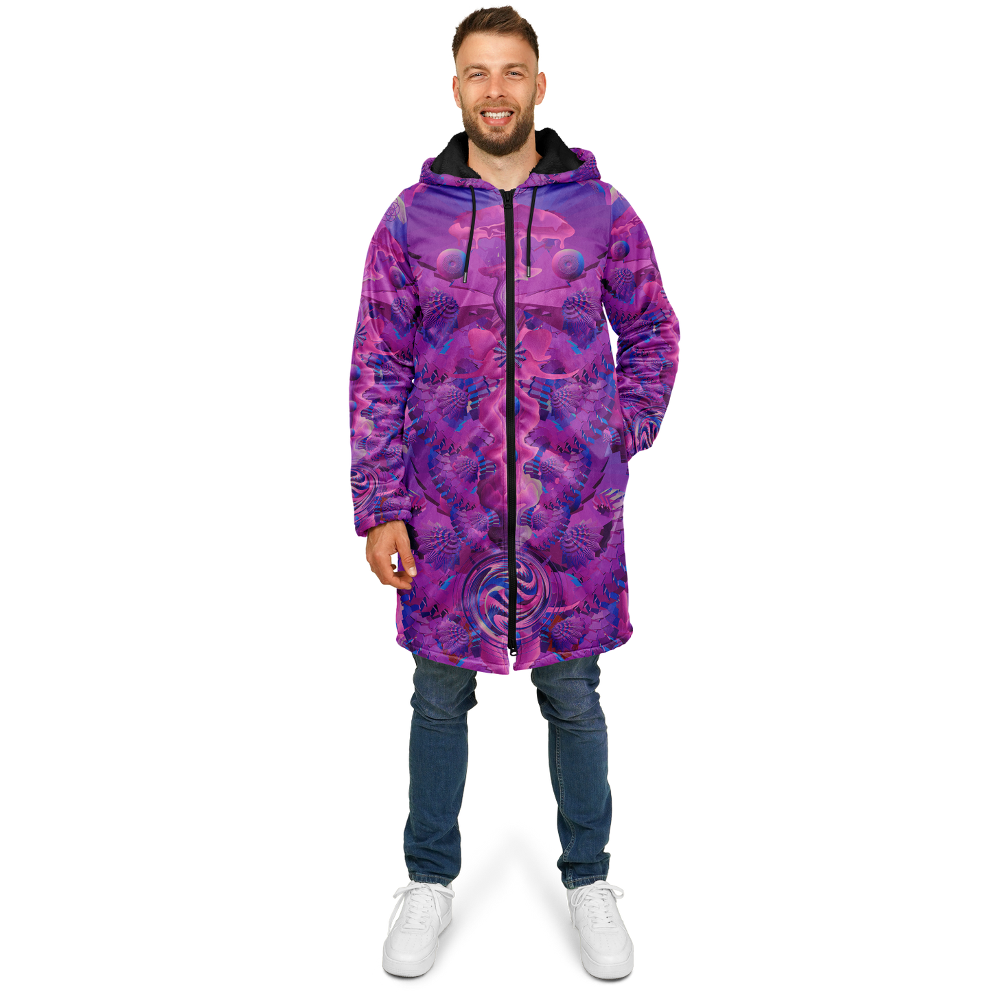 Shroom Flower of Life Pink Cloak