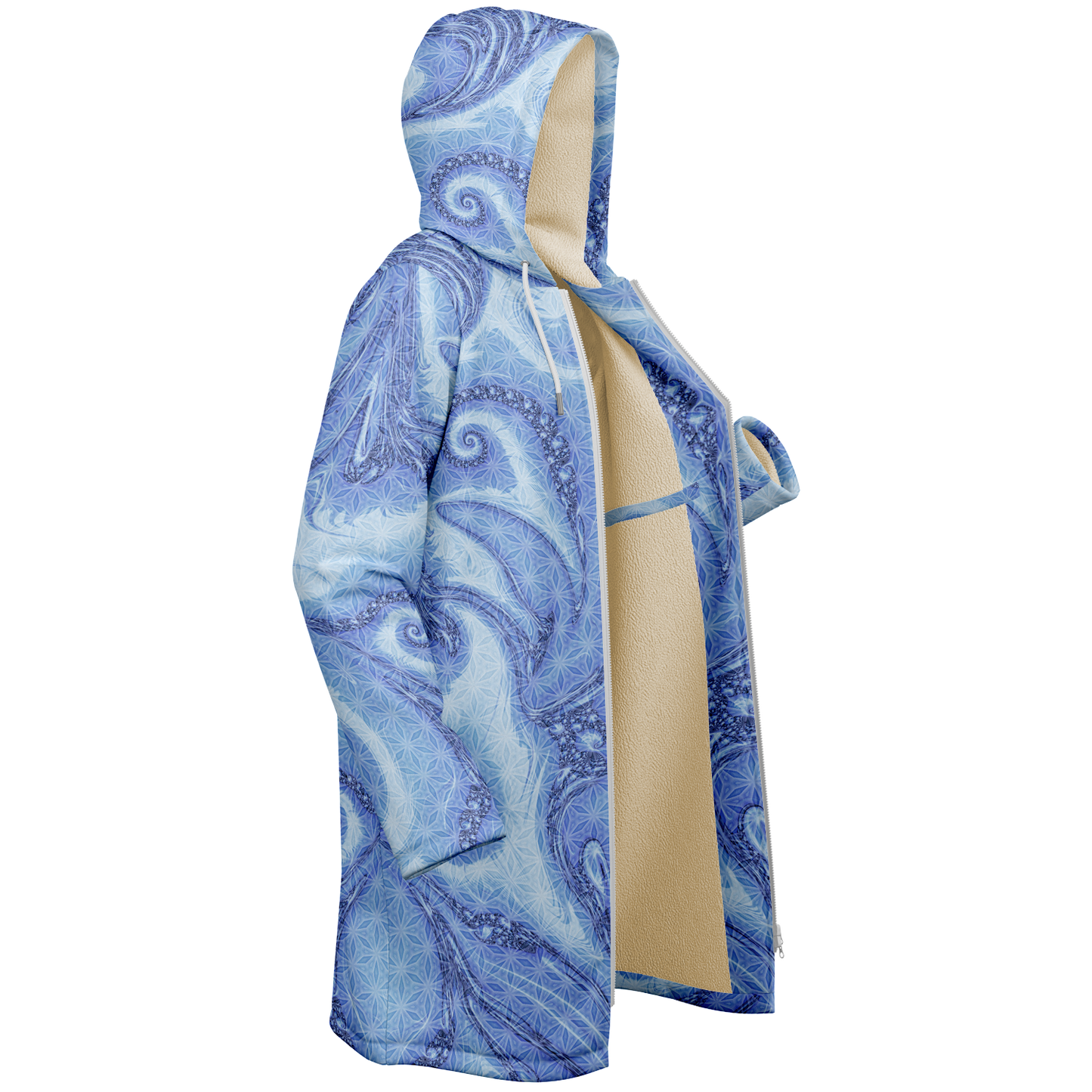 Blue Cosmic Flower of Life Cloak