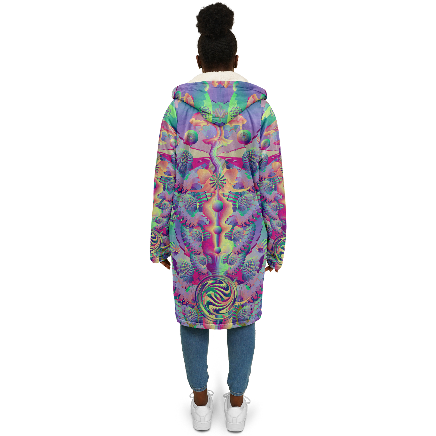 Shroom Flower of Life Pastel Rainbow Cloak