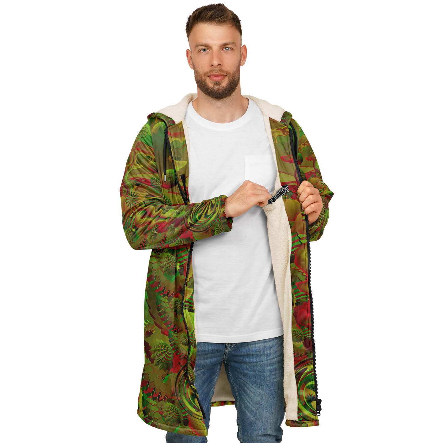 Shroom Flower of Life Green Cloak