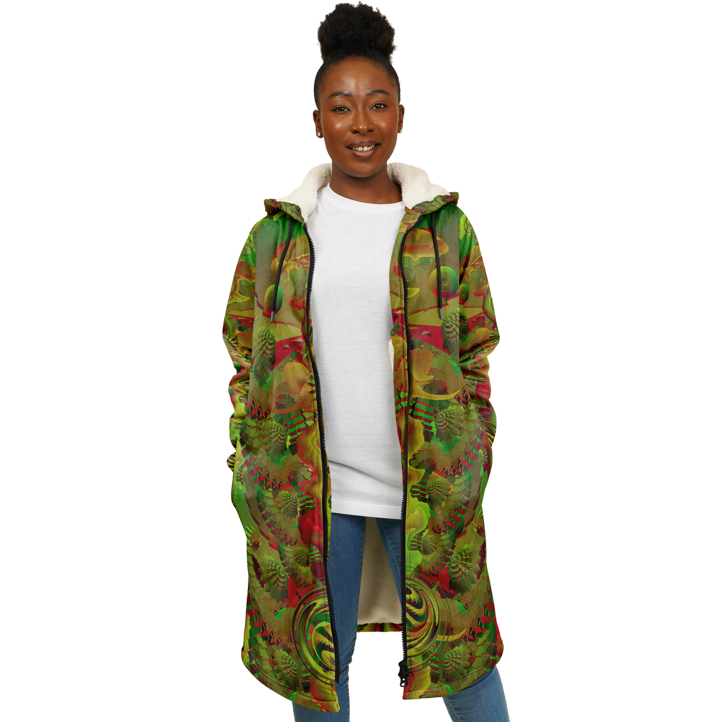 Shroom Flower of Life Green Cloak