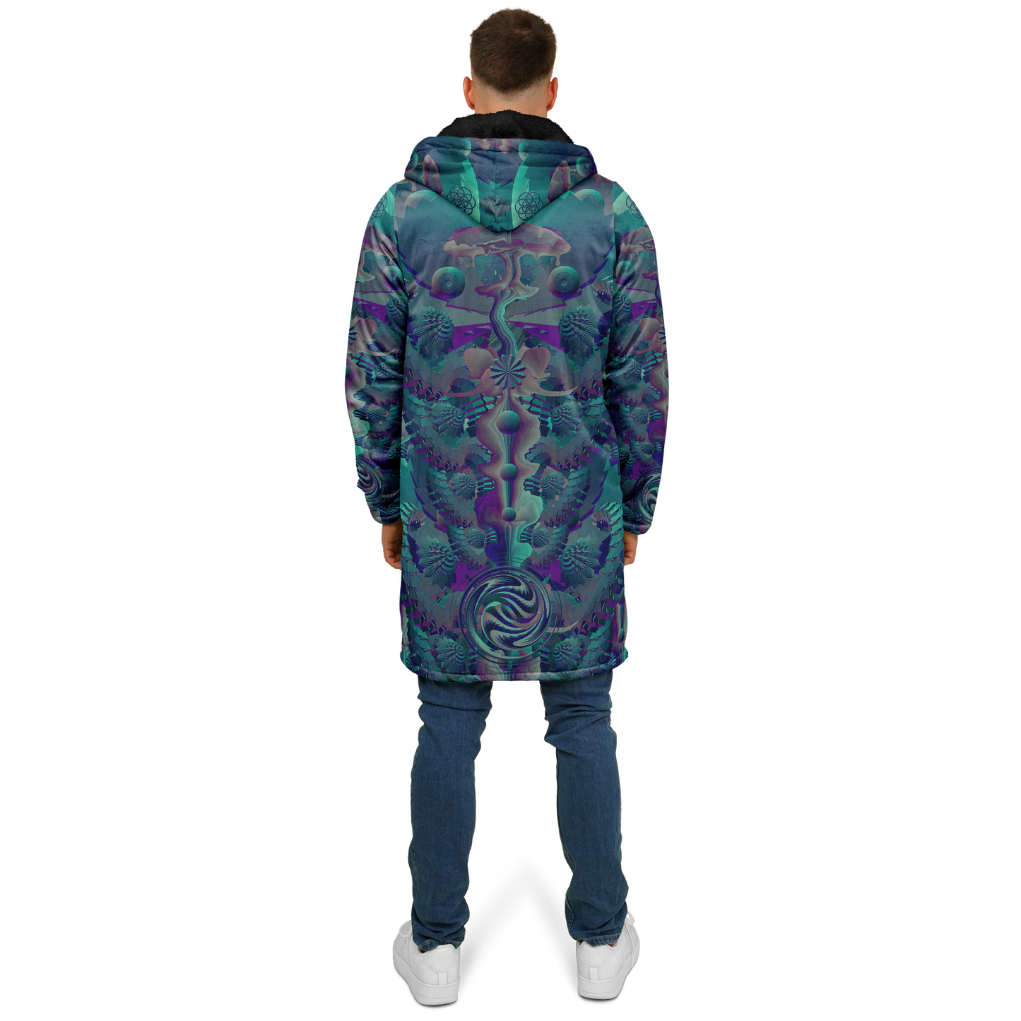 Shroom Flower of Life Teal Cloak