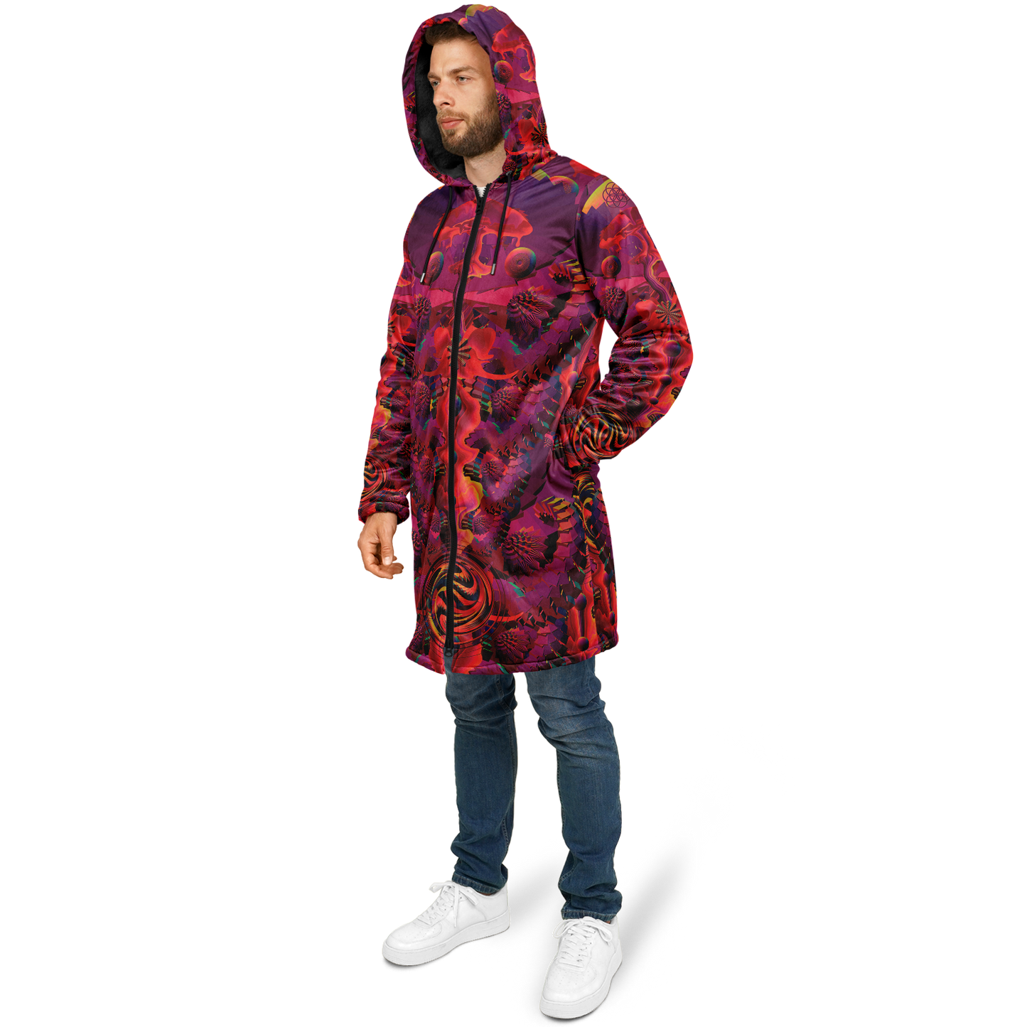 Shroom Flower of Life Red Cloak