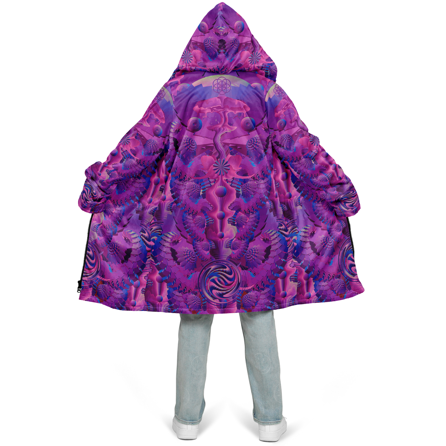 Shroom Flower of Life Pink Cloak