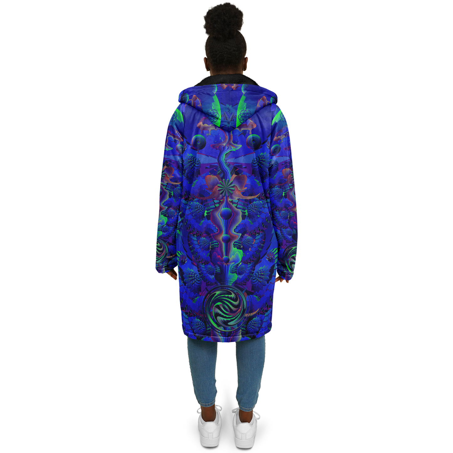 Shroom Flower of Life Blue Cloak