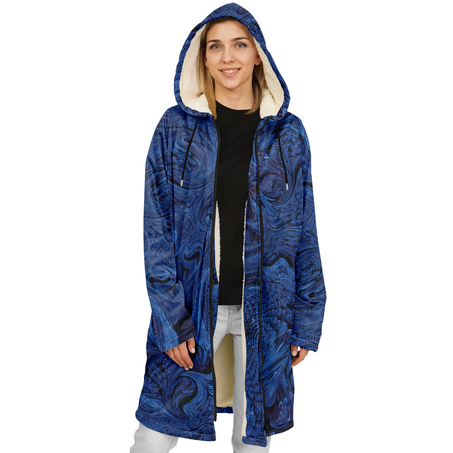 Metallic Blue Fractal Cloak