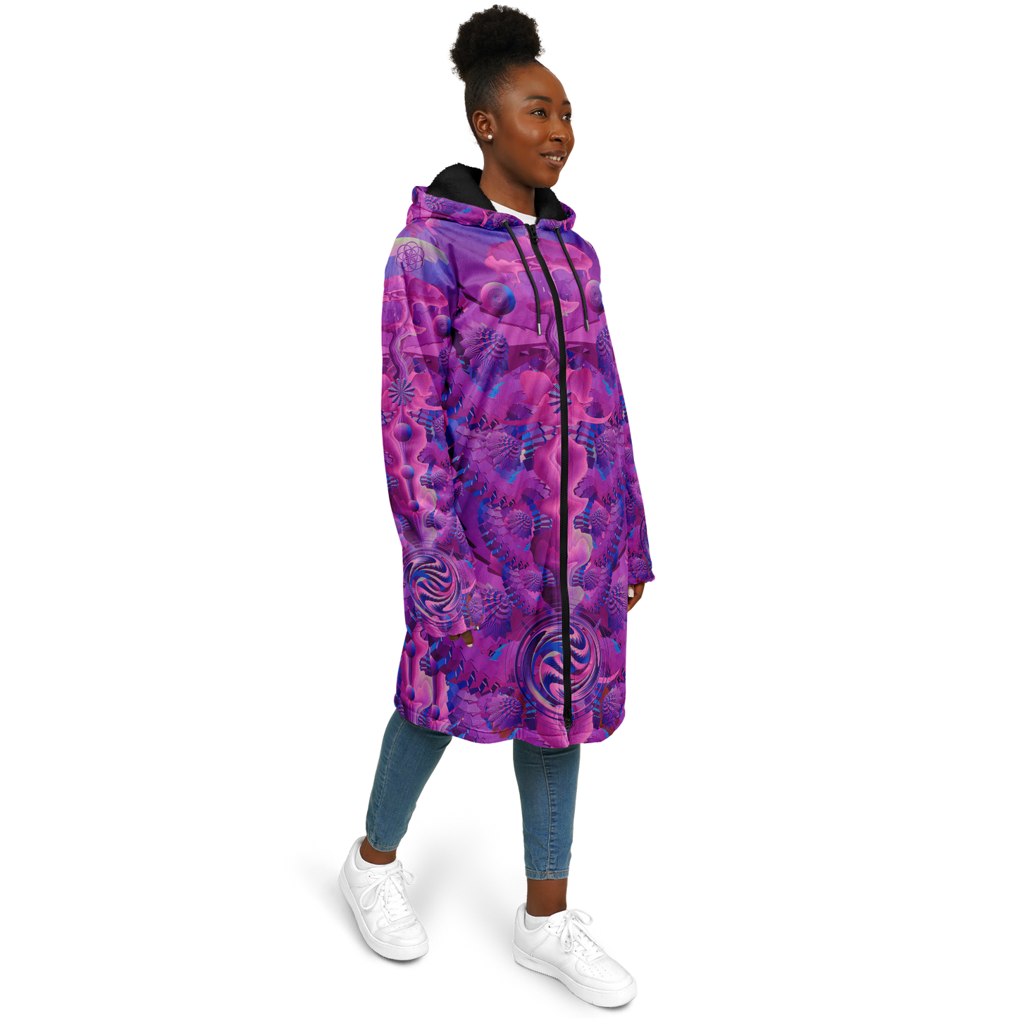 Shroom Flower of Life Pink Cloak