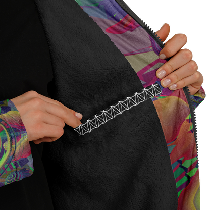 Shroom Flower of Life Dark Rainbow Cloak