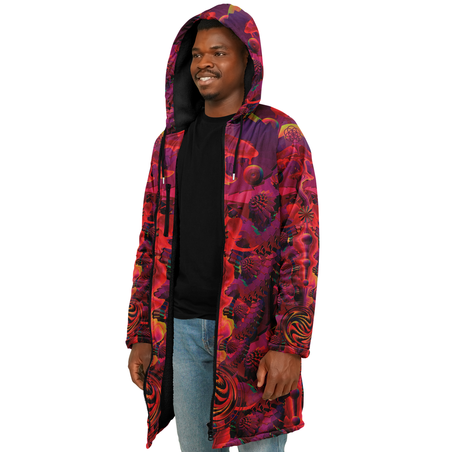 Shroom Flower of Life Red Cloak