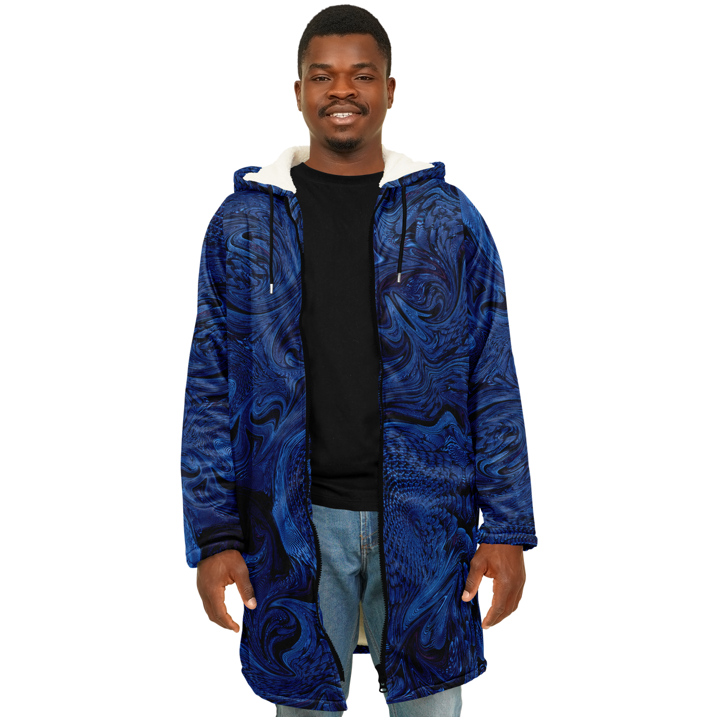 Metallic Blue Fractal Cloak