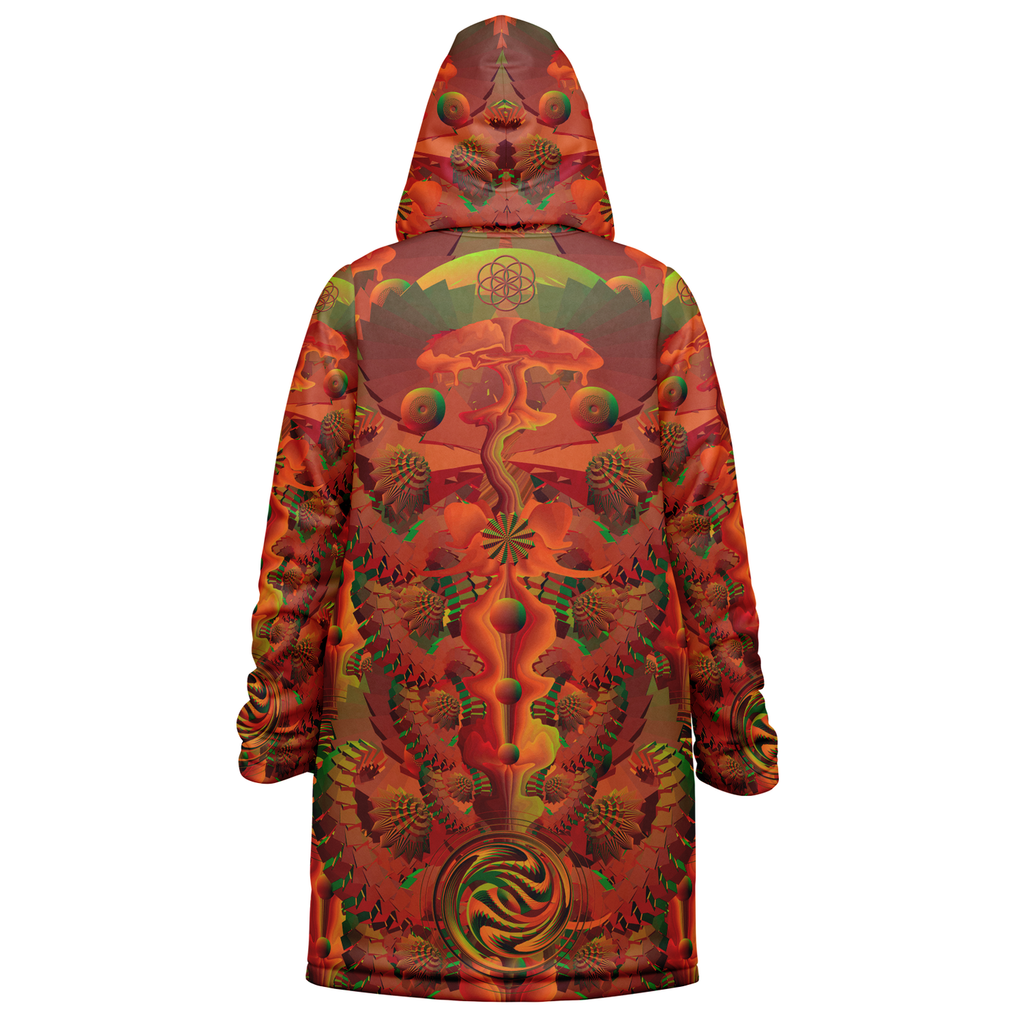 Shroom Flower of Life Orange Cloak