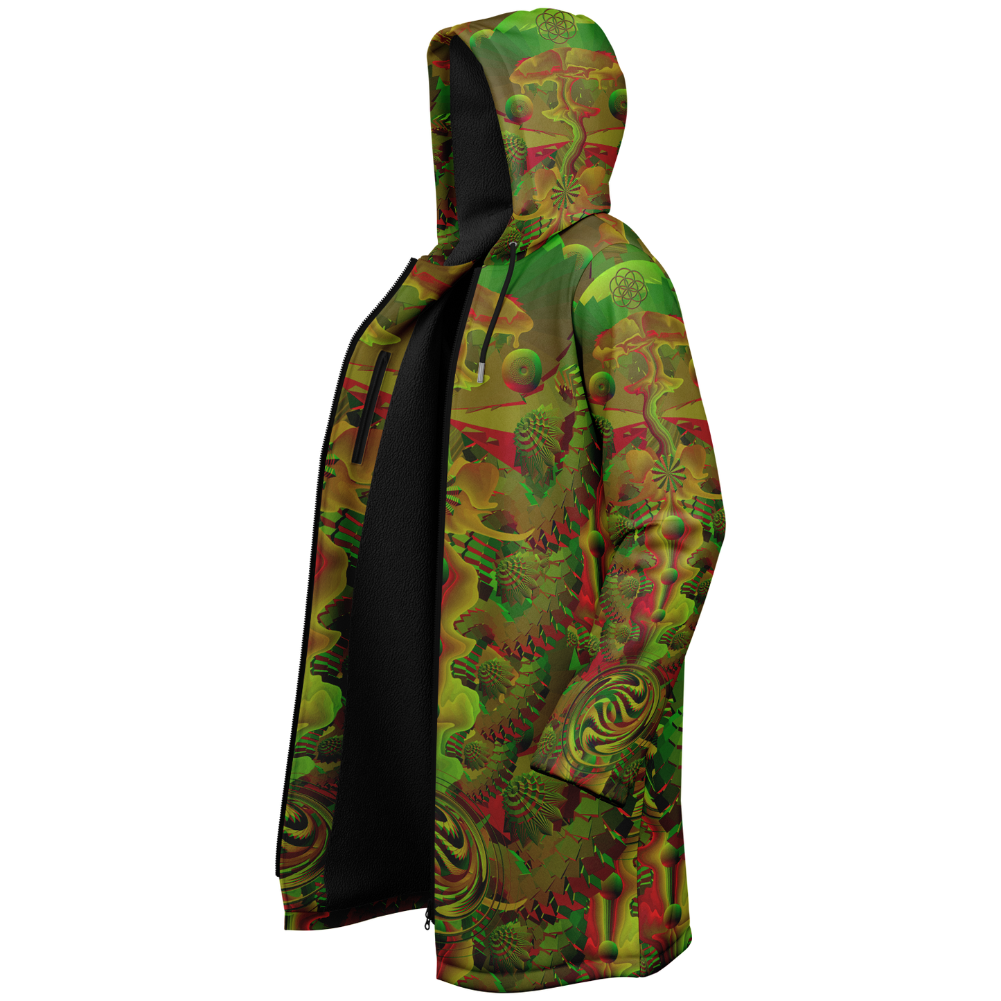 Shroom Flower of Life Green Cloak