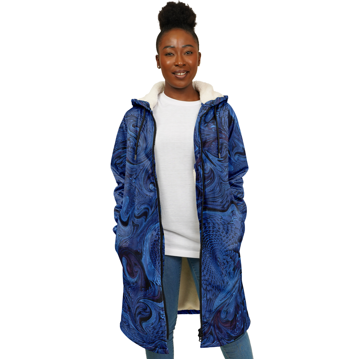 Metallic Blue Fractal Cloak