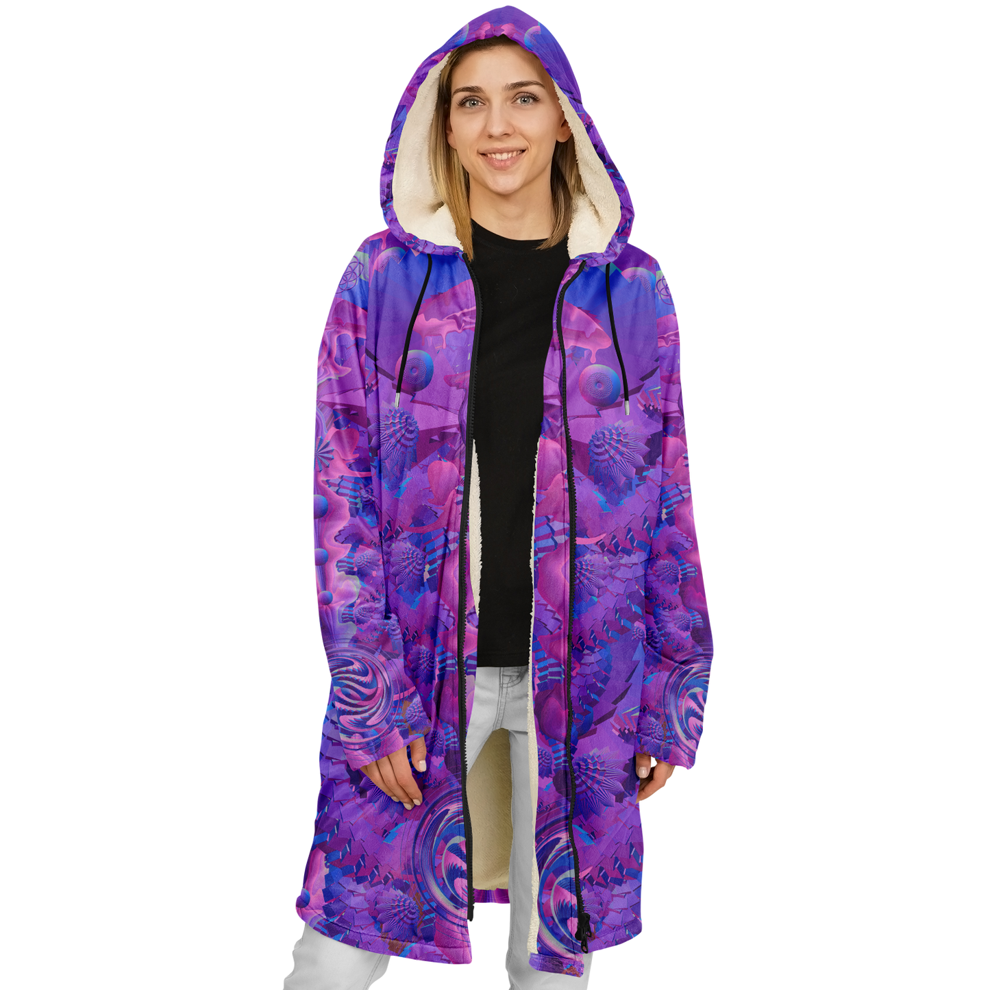 Shroom Flower of Life Purple Cloak