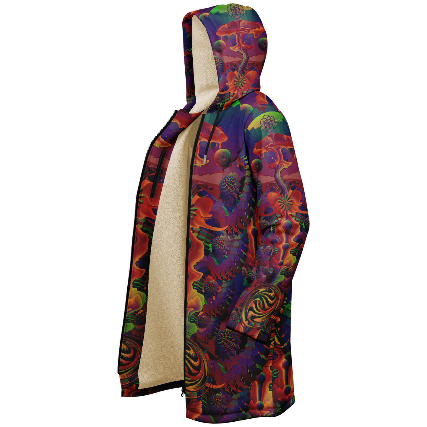 Shroom Flower of Life Ultra Rainbow Cloak