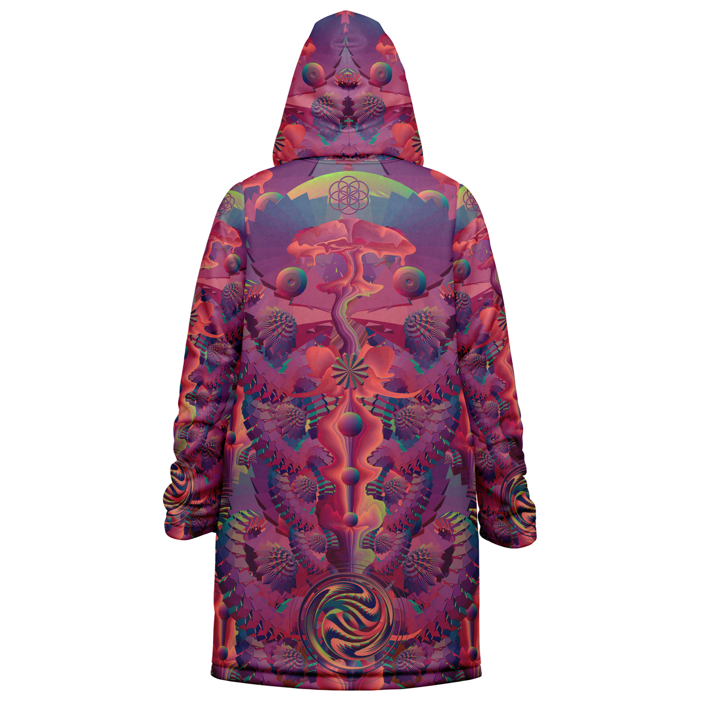 Shroom Flower of Life Fuchsia Cloak